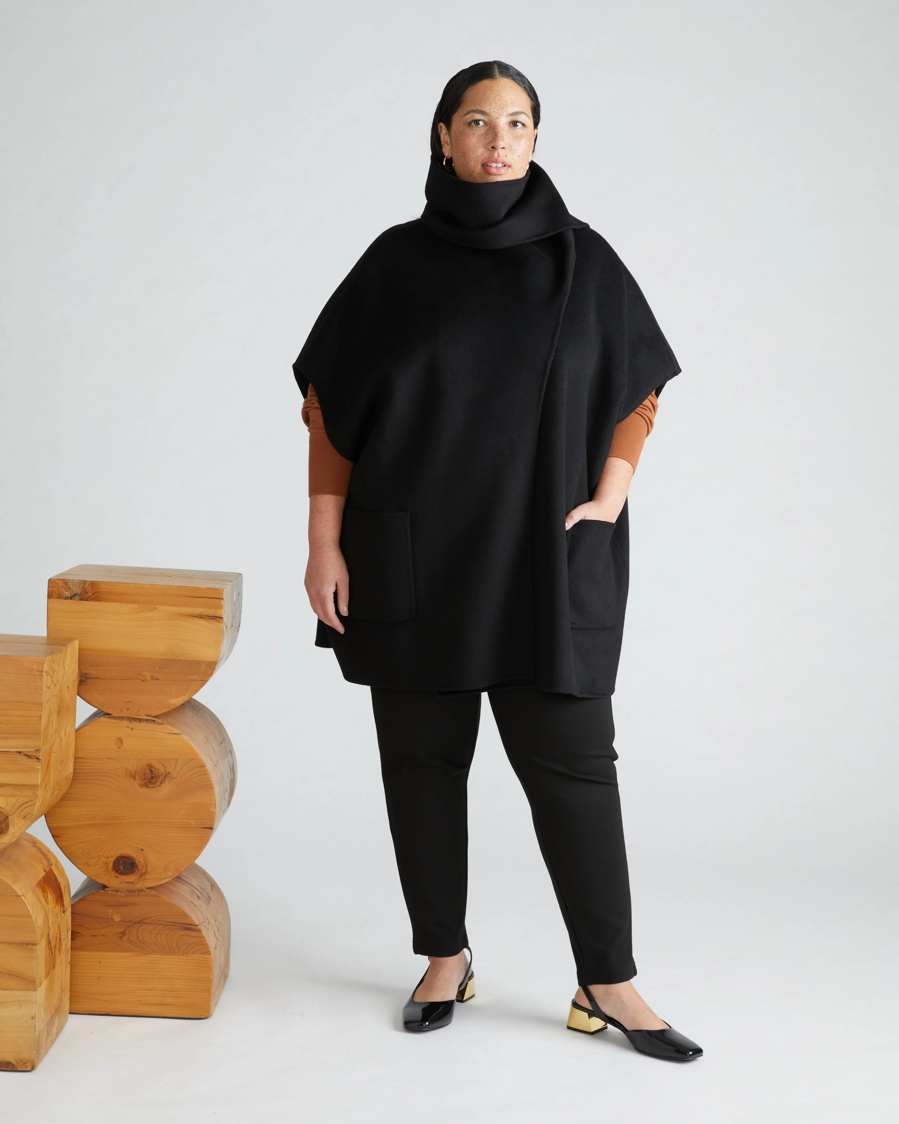 Tilda Cape - Black sold by Universal Standard