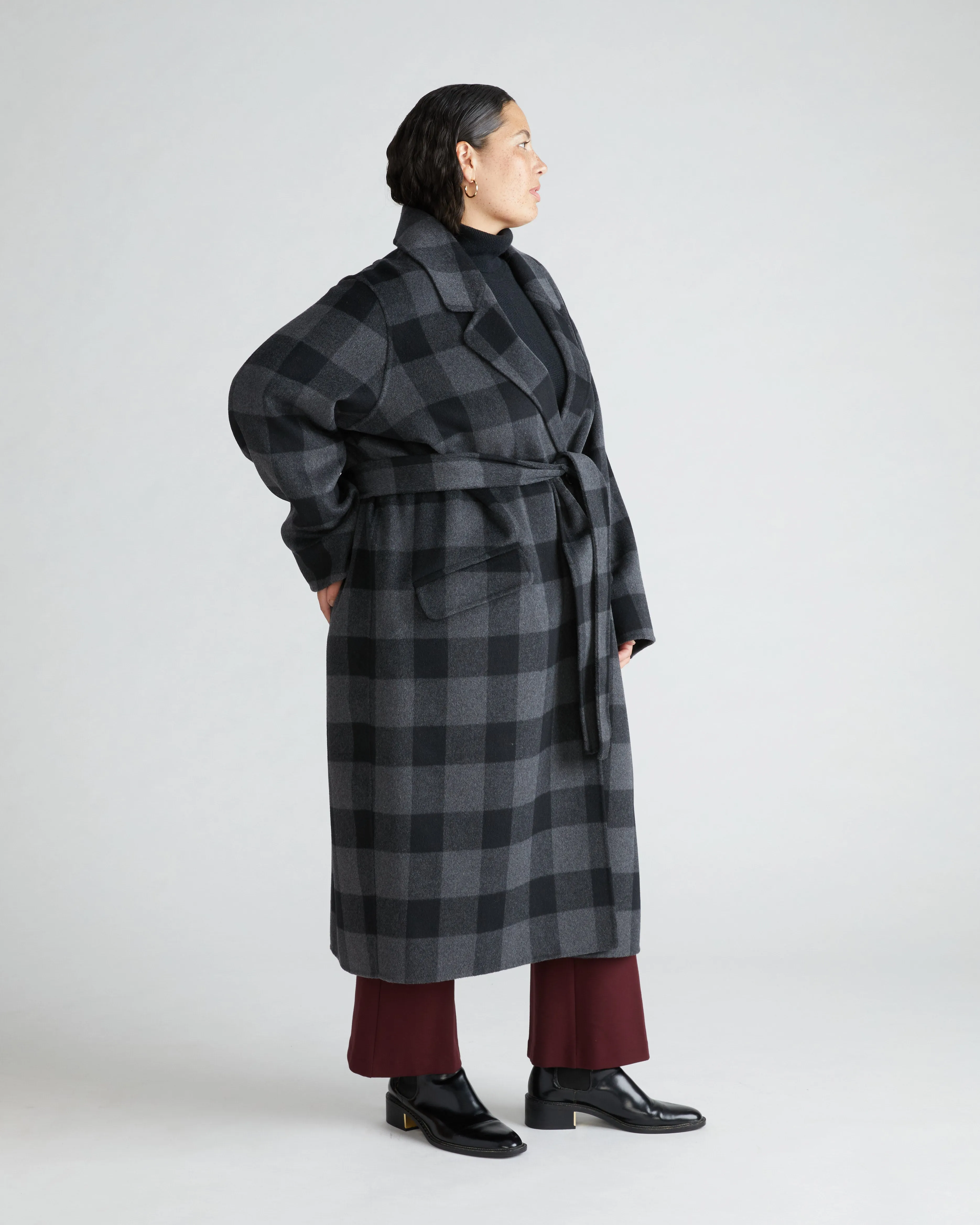 Double Face Luxe Coat - Greyscale Plaid sold by Universal Standard product image thumbnail 3