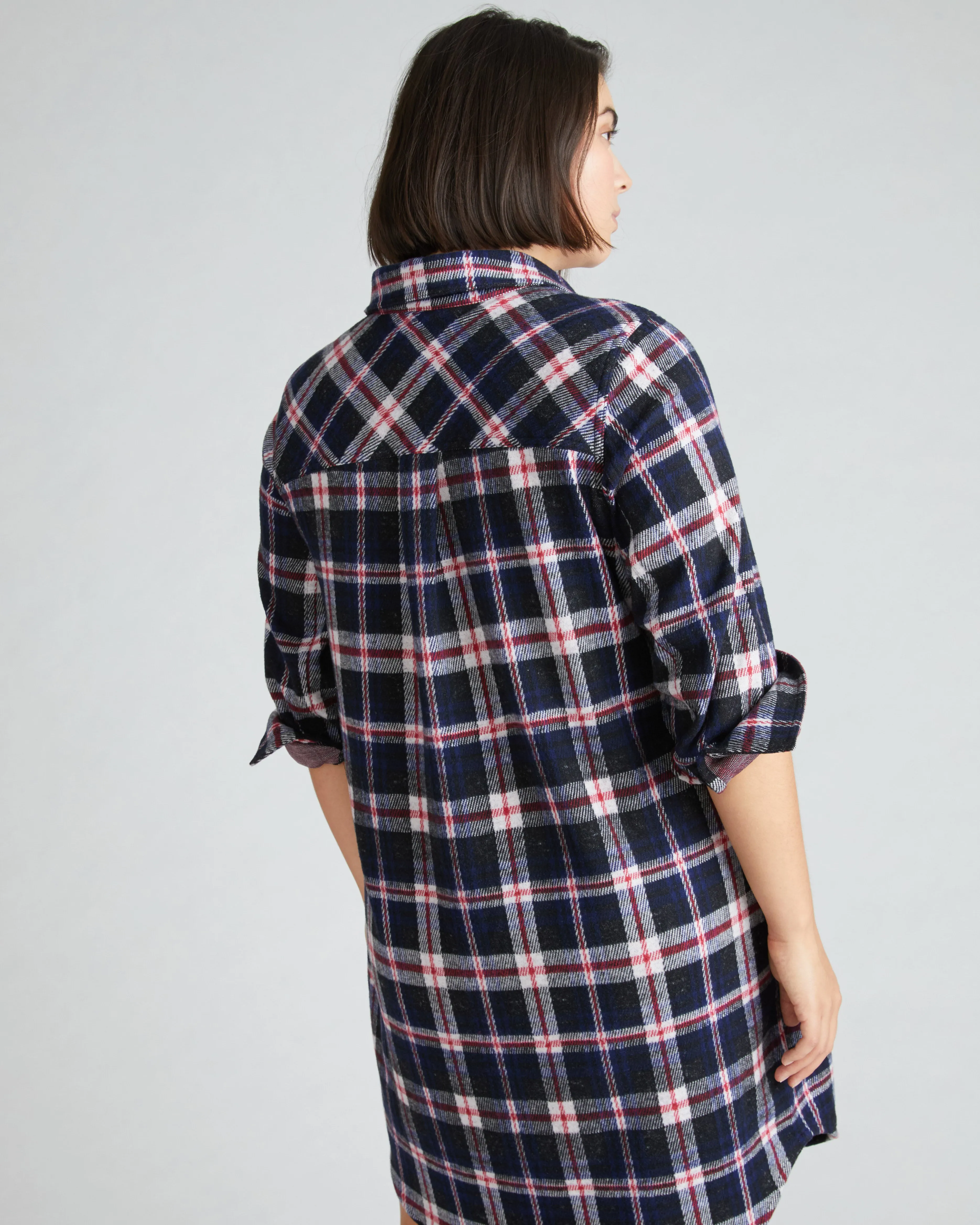 Maine Stretch Flannel Shirtdress - Heritage Plaid sold by Universal Standard product image thumbnail 3