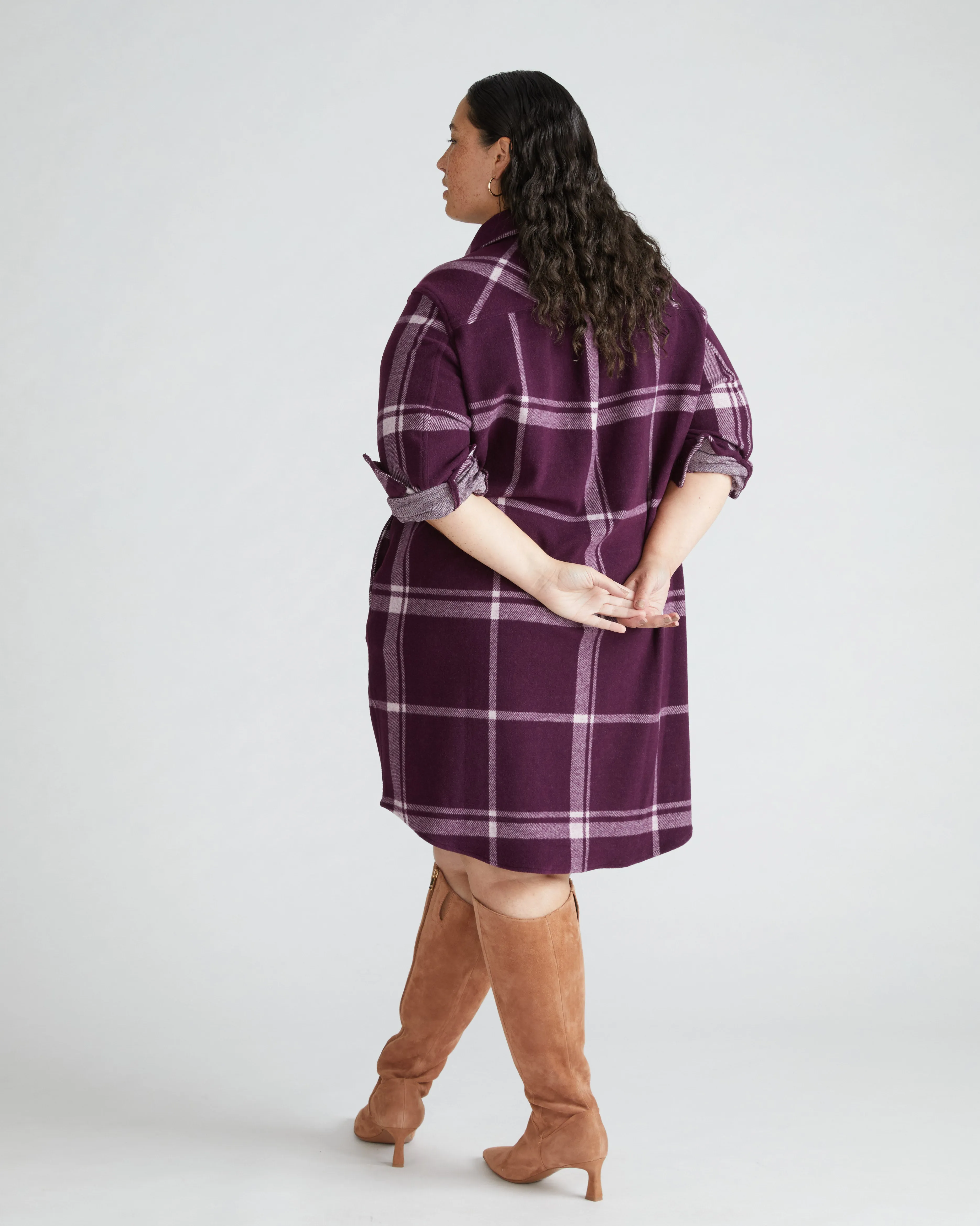 Maine Stretch Flannel Shirtdress - Jam Plaid sold by Universal Standard product image thumbnail 3