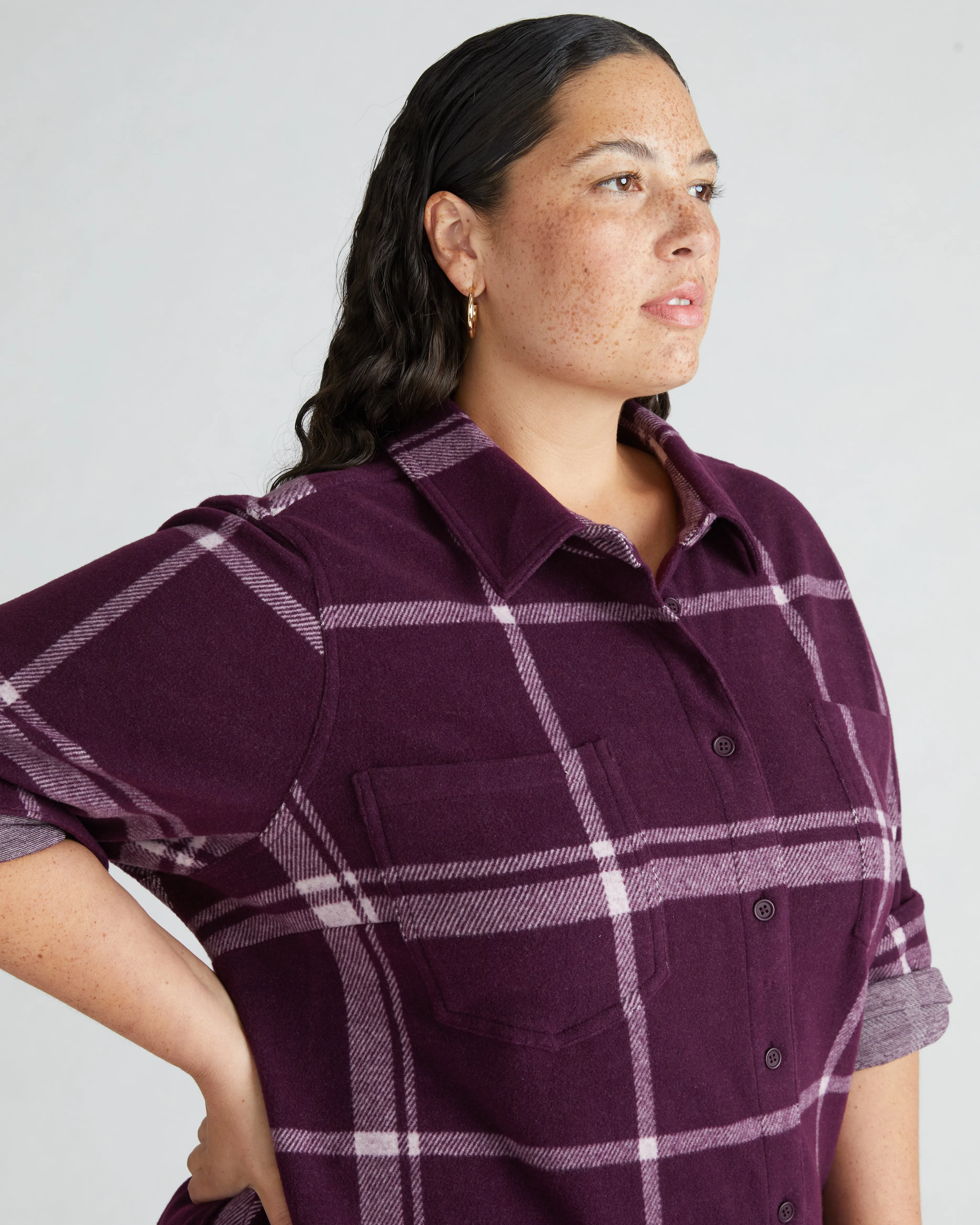 Maine Stretch Flannel Shirtdress - Jam Plaid sold by Universal Standard product image thumbnail 2