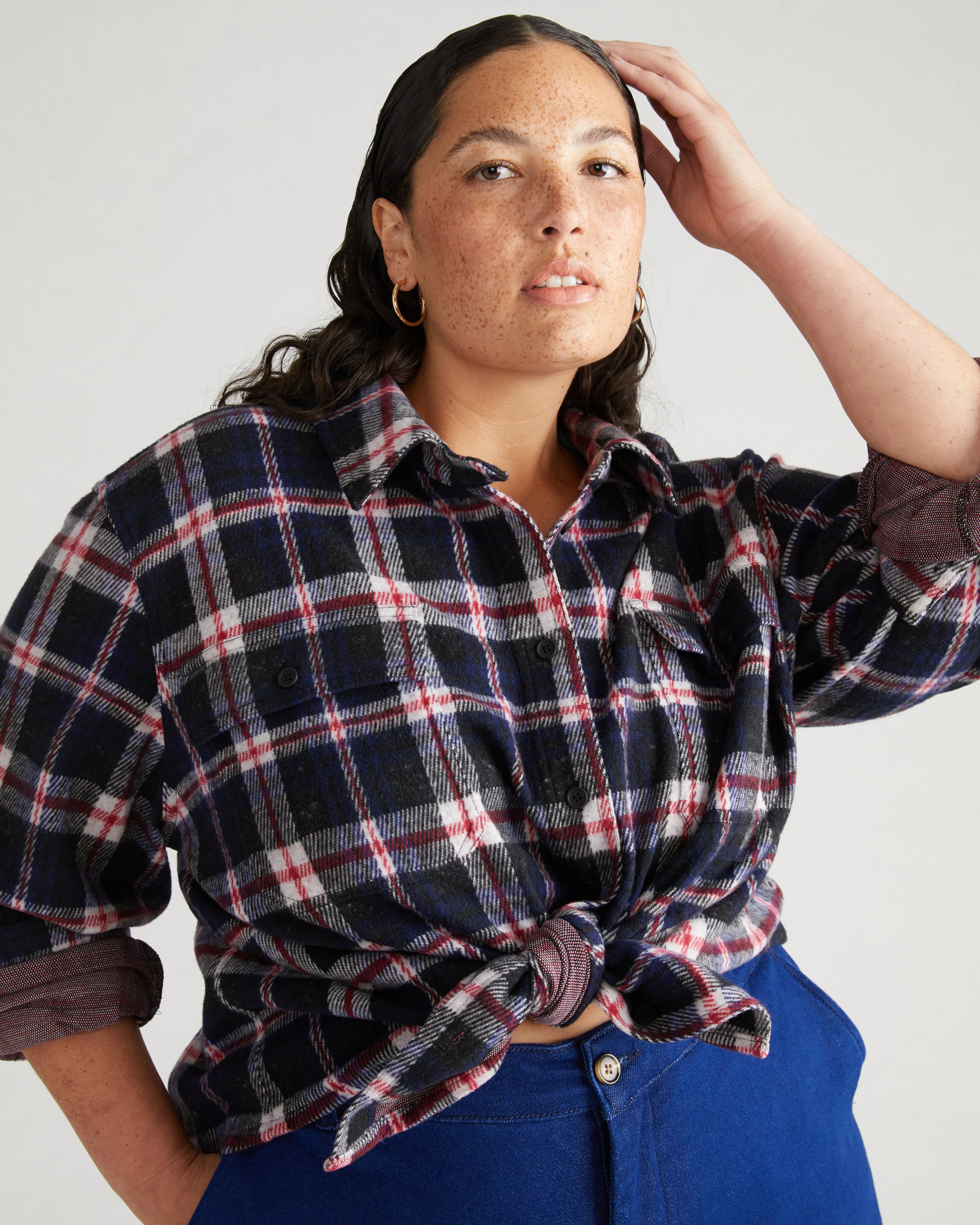 Maine Stretch Flannel Shirt - Heritage Plaid sold by Universal Standard