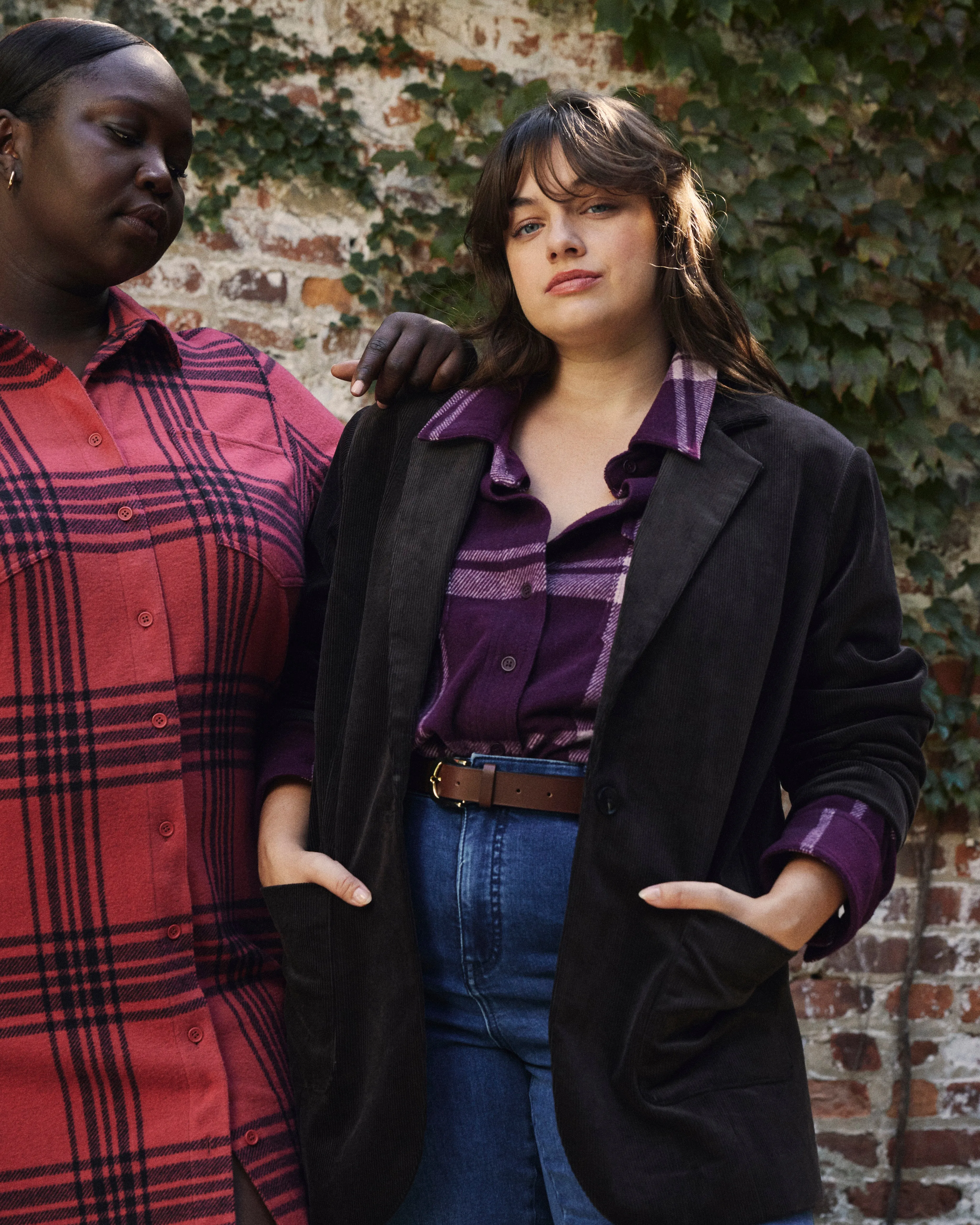 Maine Stretch Flannel Shirt - Jam Plaid sold by Universal Standard