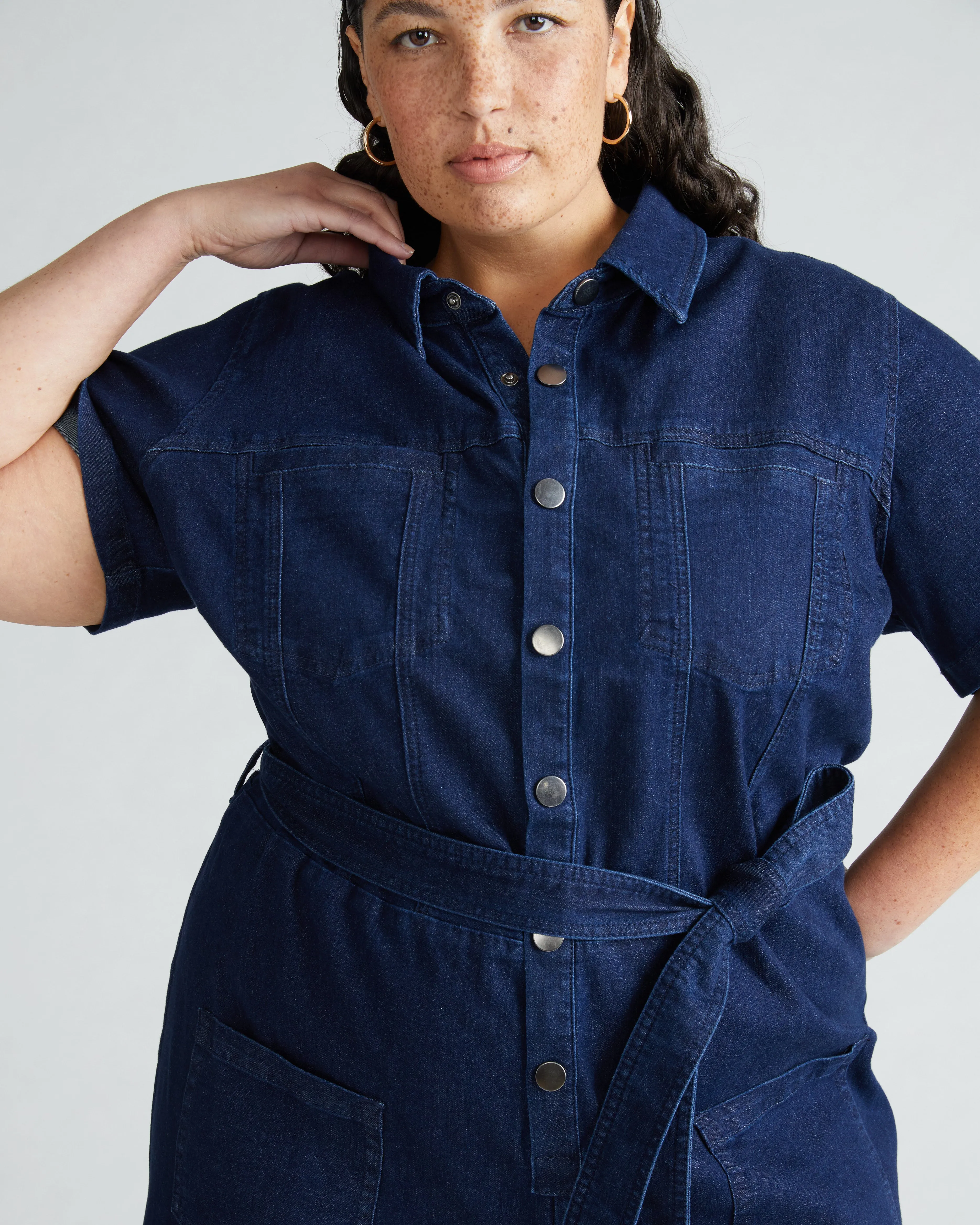 Kate Denim Jumpsuit - Dark Indigo sold by Universal Standard product image thumbnail 2