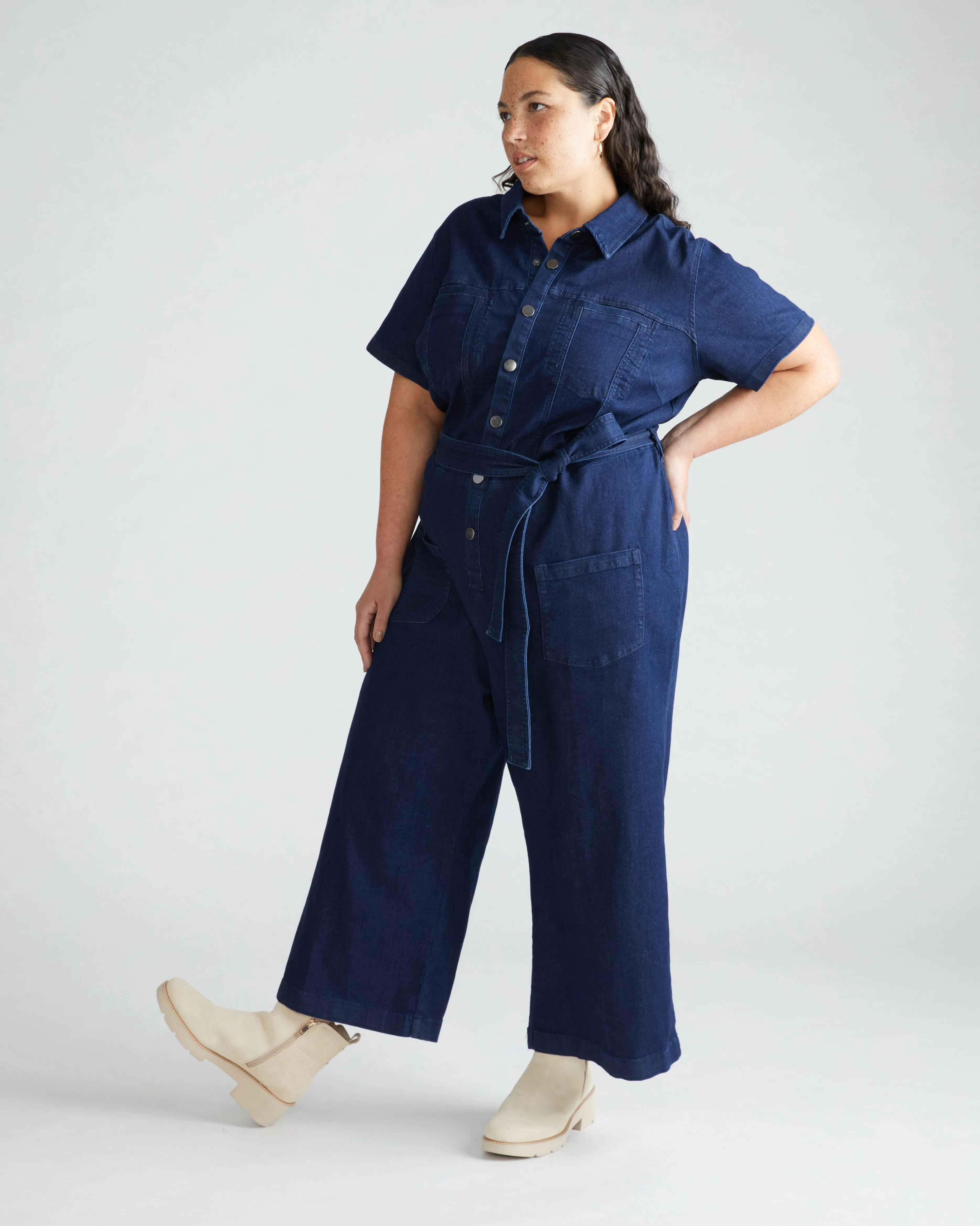 Kate Denim Jumpsuit - Dark Indigo sold by Universal Standard product image thumbnail 3
