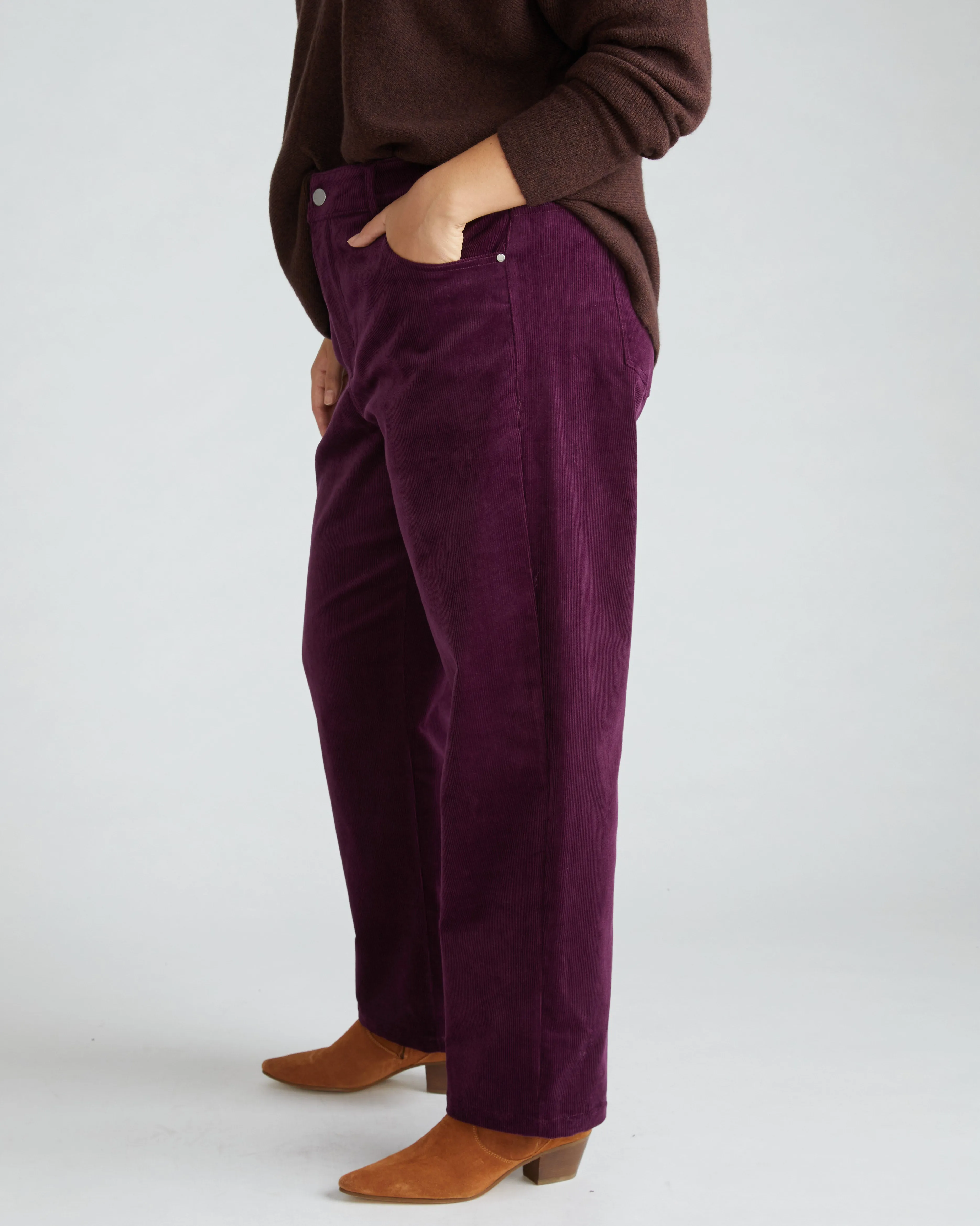 Cassidy High Rise Straight Corduroy Pants - Gamay sold by Universal Standard product image thumbnail 2