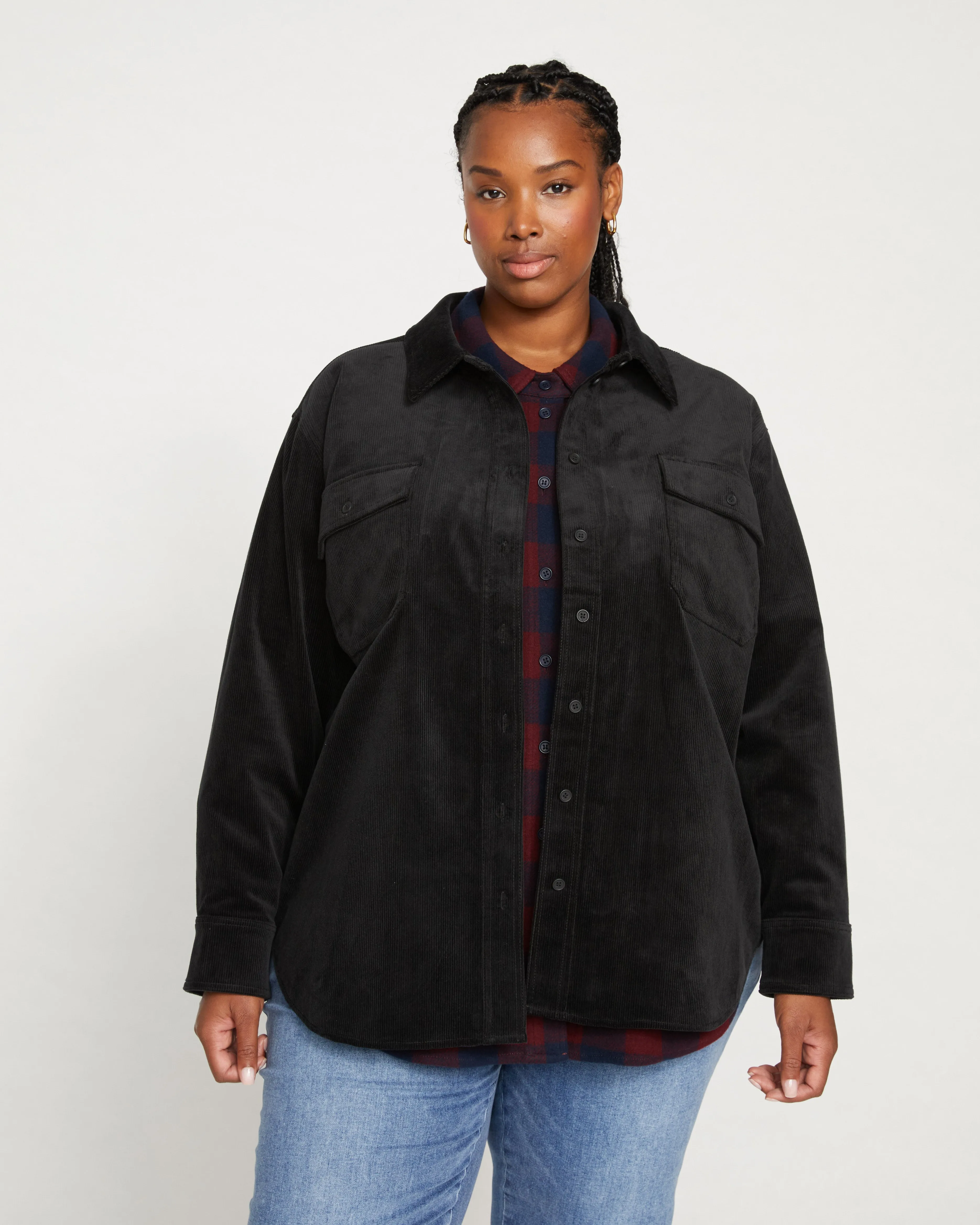 Corduroy Greenwich Jacket - Black sold by Universal Standard product image thumbnail 2