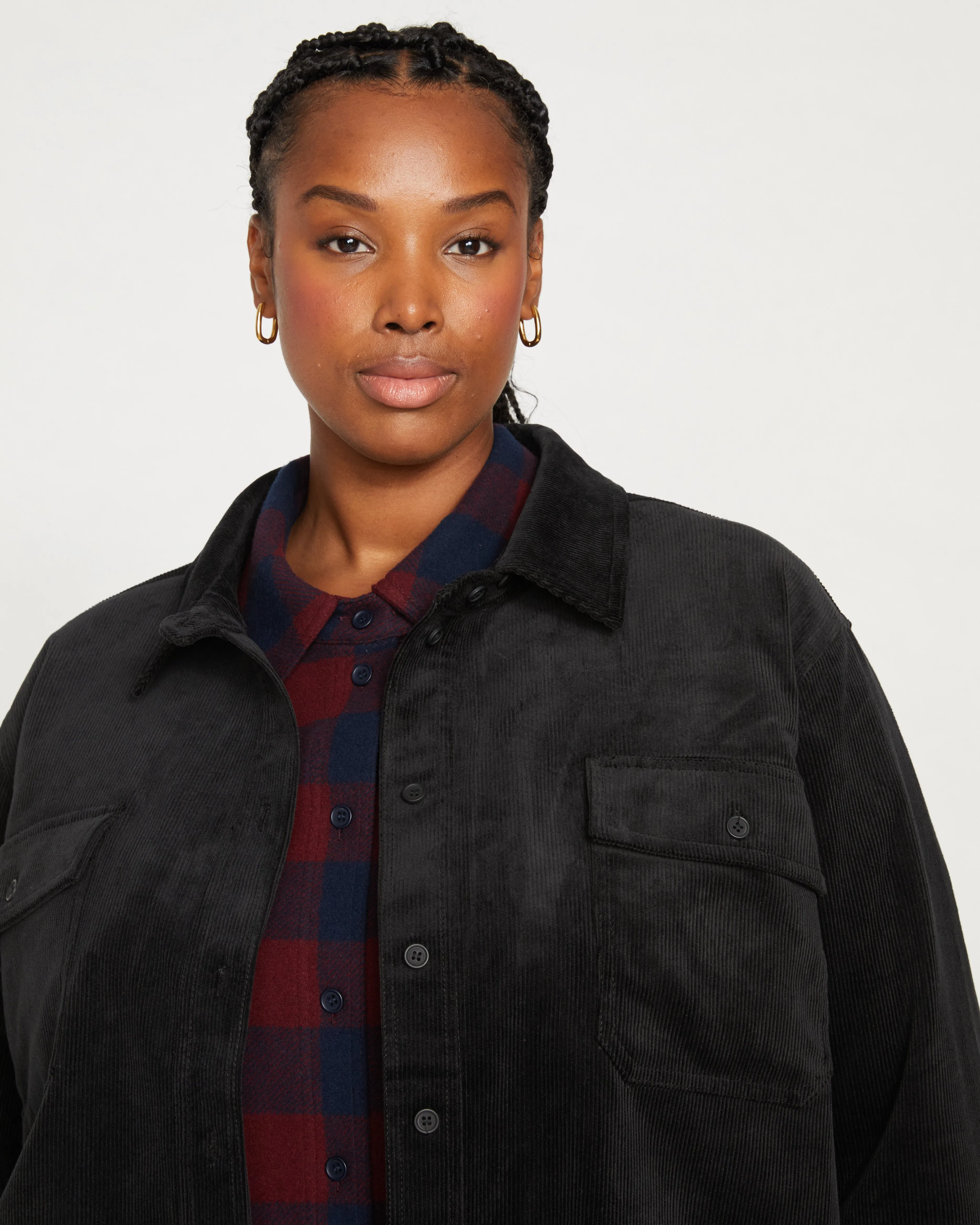 Corduroy Greenwich Jacket - Black sold by Universal Standard