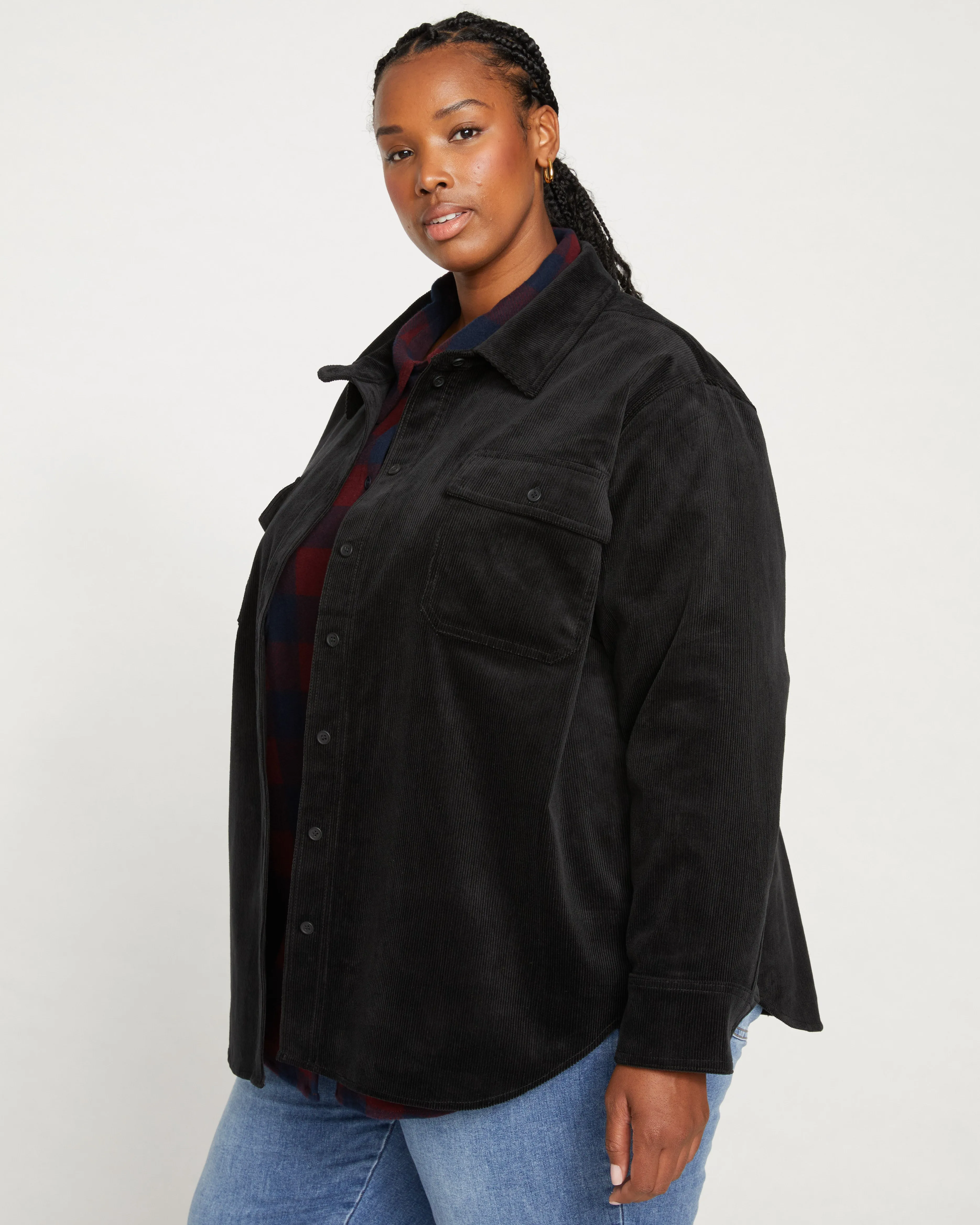 Corduroy Greenwich Jacket - Black sold by Universal Standard product image thumbnail 3
