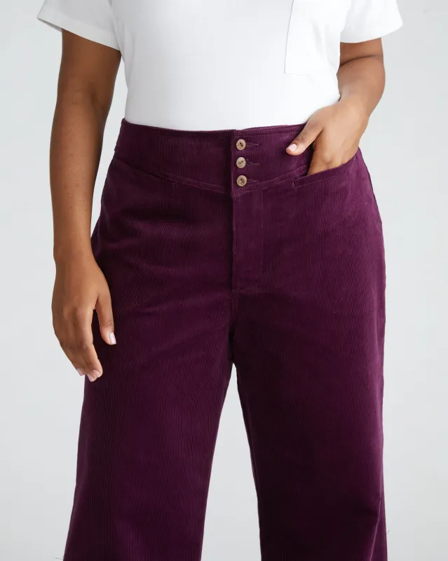 Charlie High Rise Sailor Cords - Gamay sold by Universal Standard