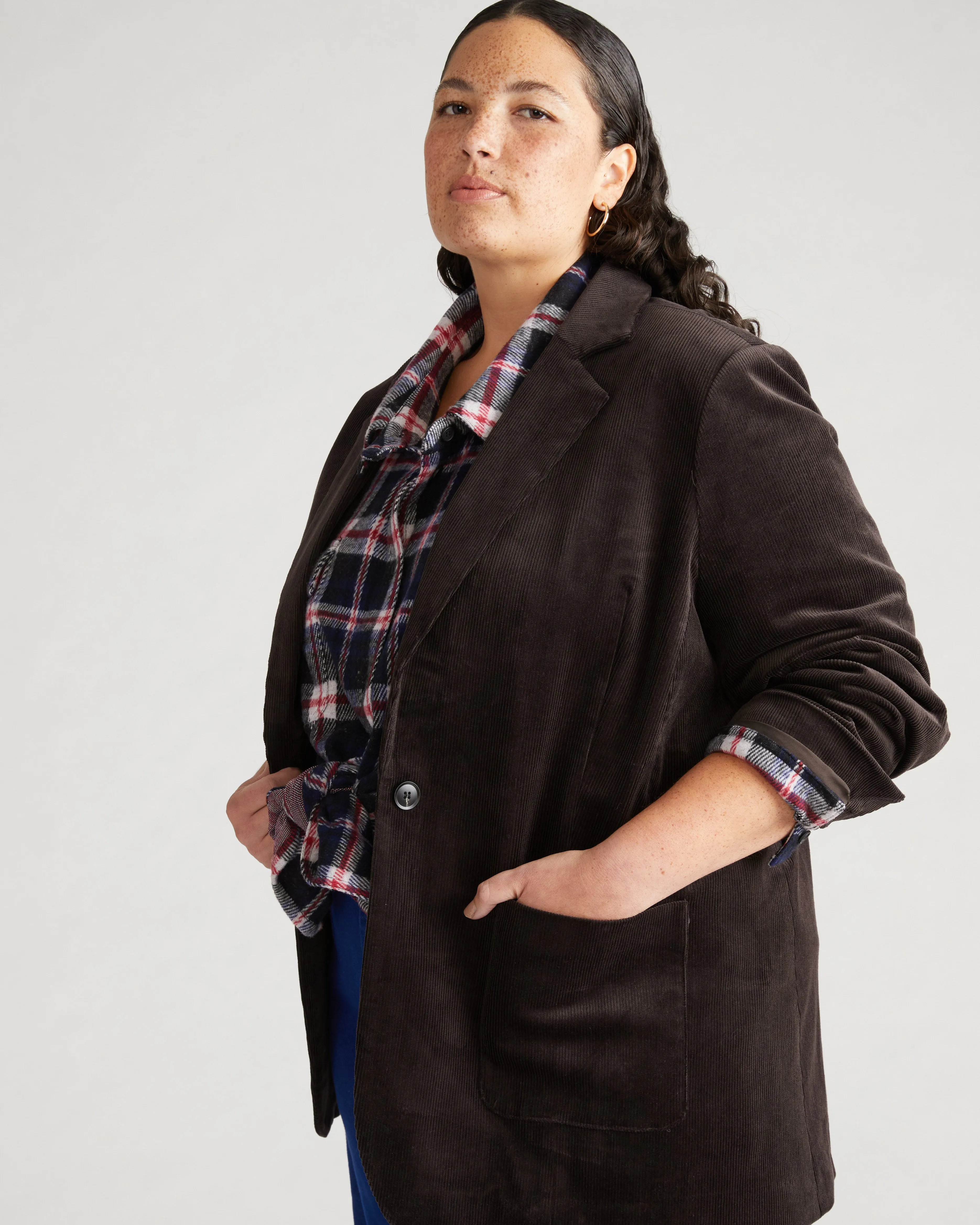 Davis Corduroy Blazer - Espresso sold by Universal Standard product image thumbnail 2