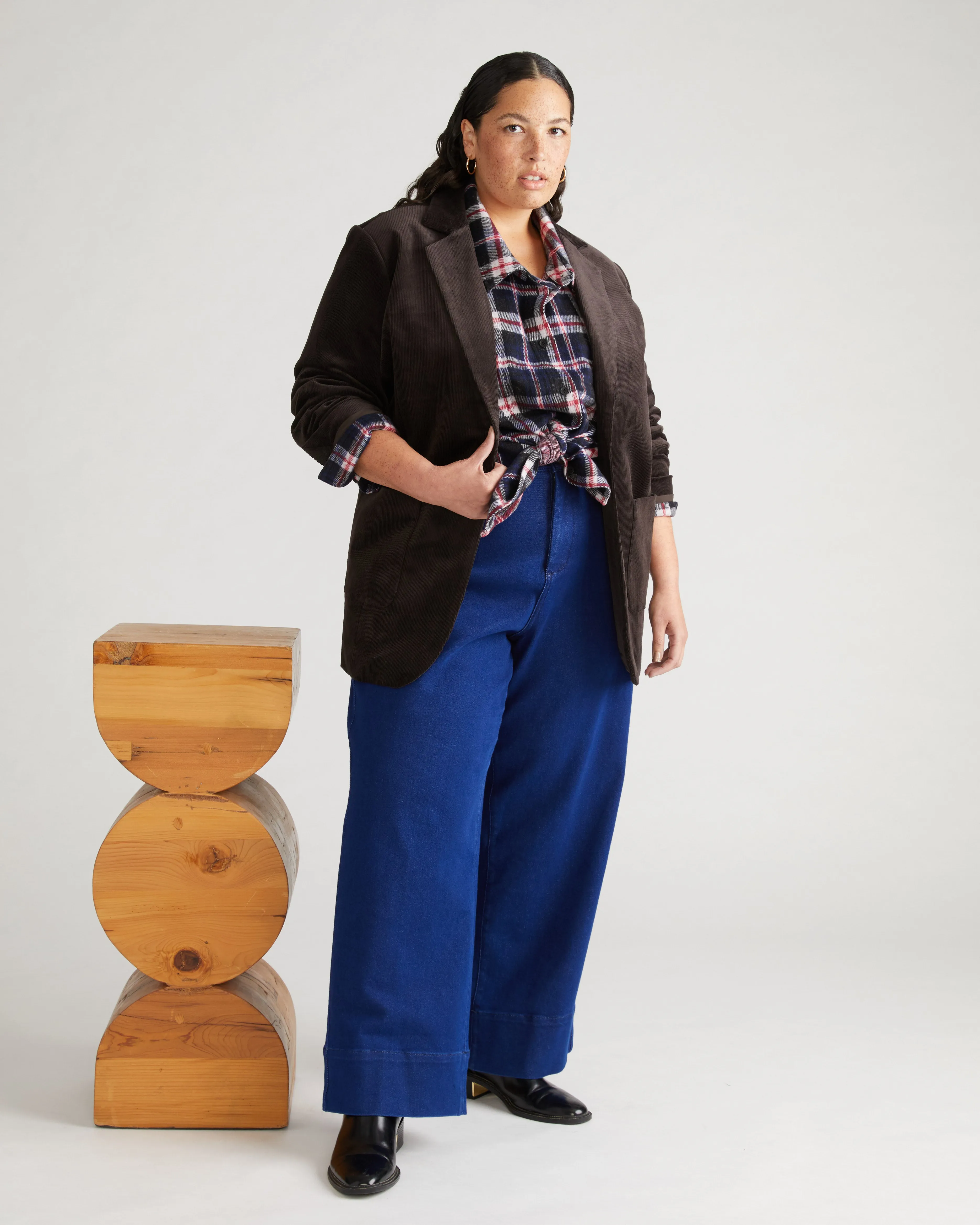 Davis Corduroy Blazer - Espresso sold by Universal Standard