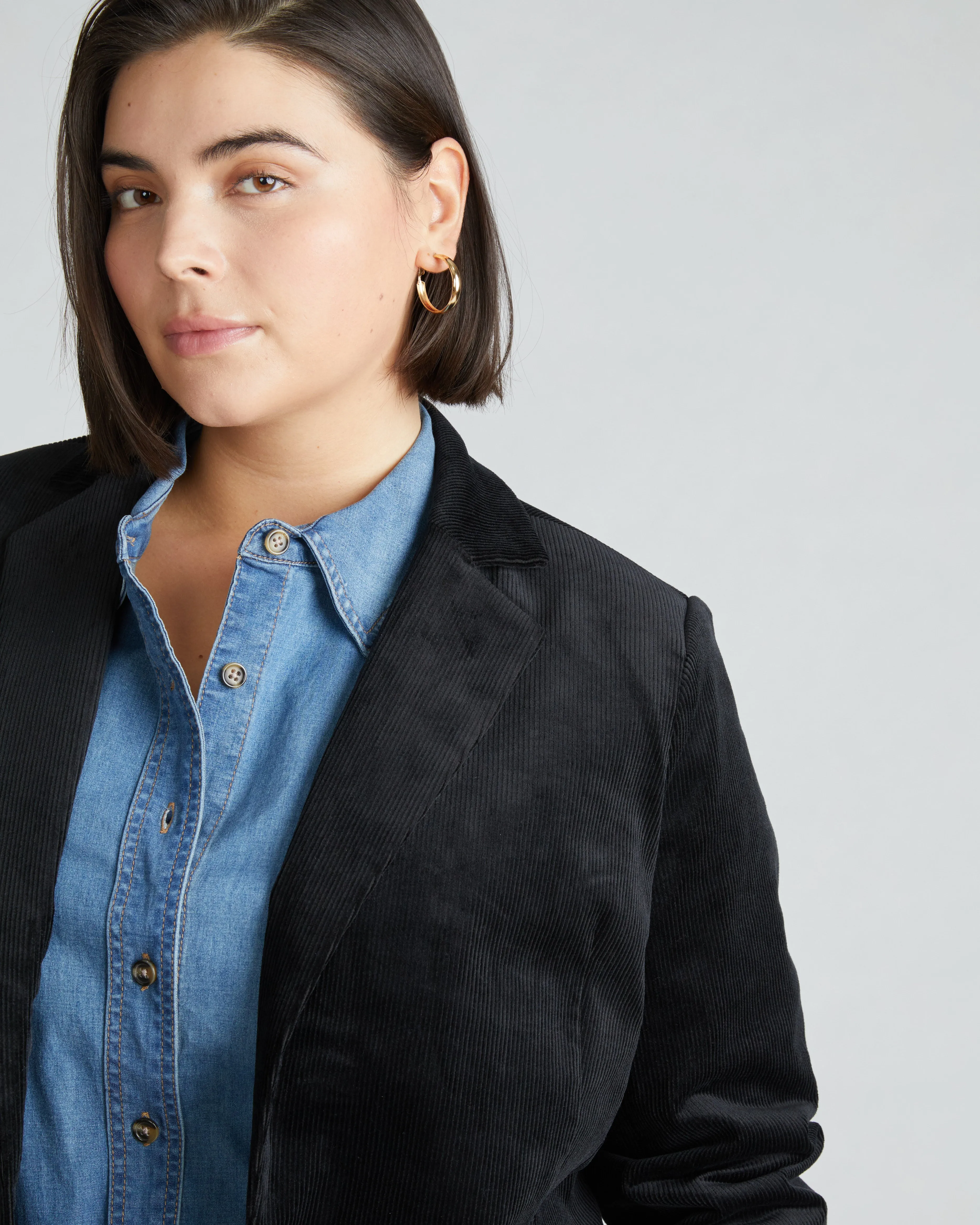 Davis Corduroy Blazer - Black sold by Universal Standard product image thumbnail 3