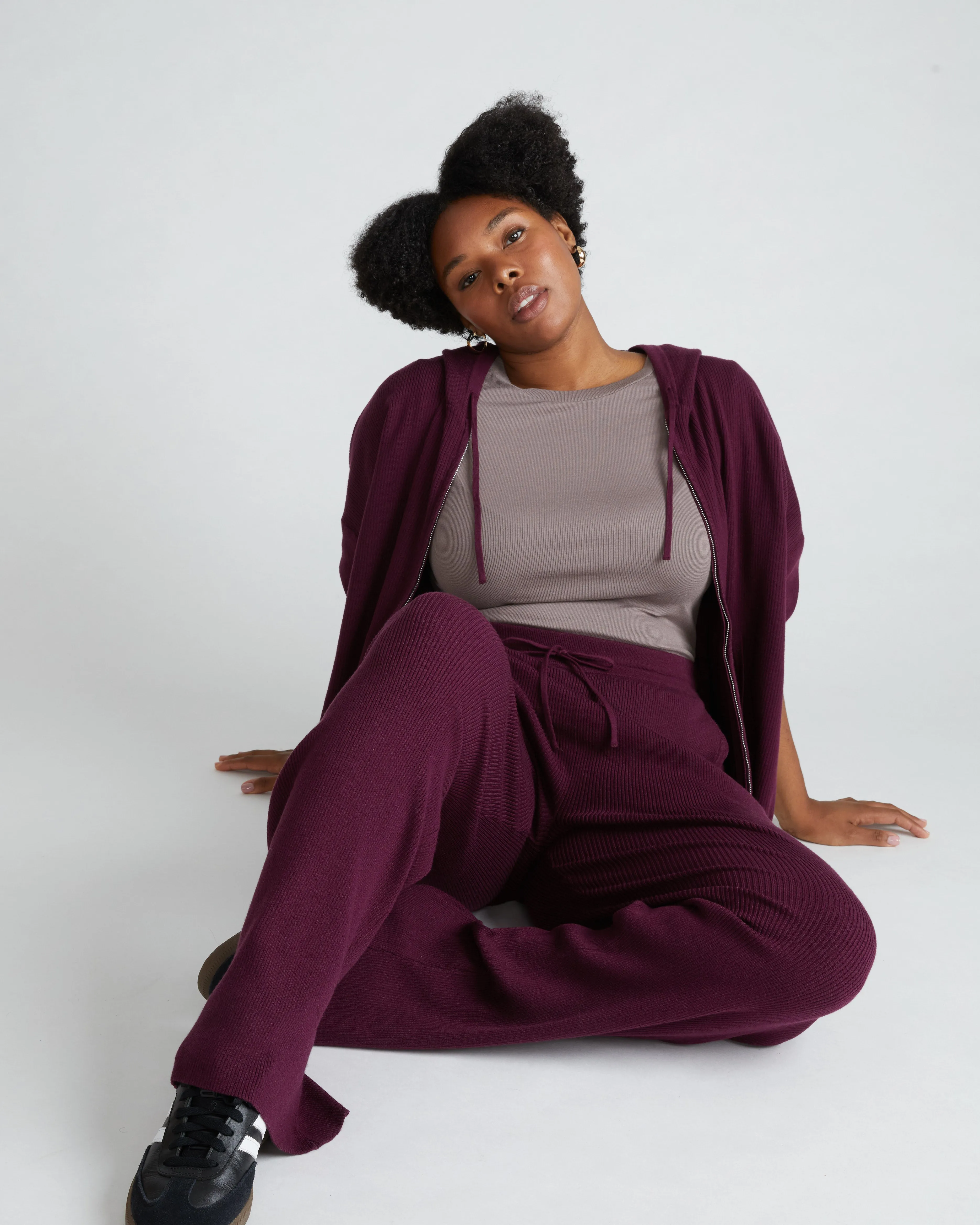 Knitted Mila Lounge Pants - Acai sold by Universal Standard product image thumbnail 3