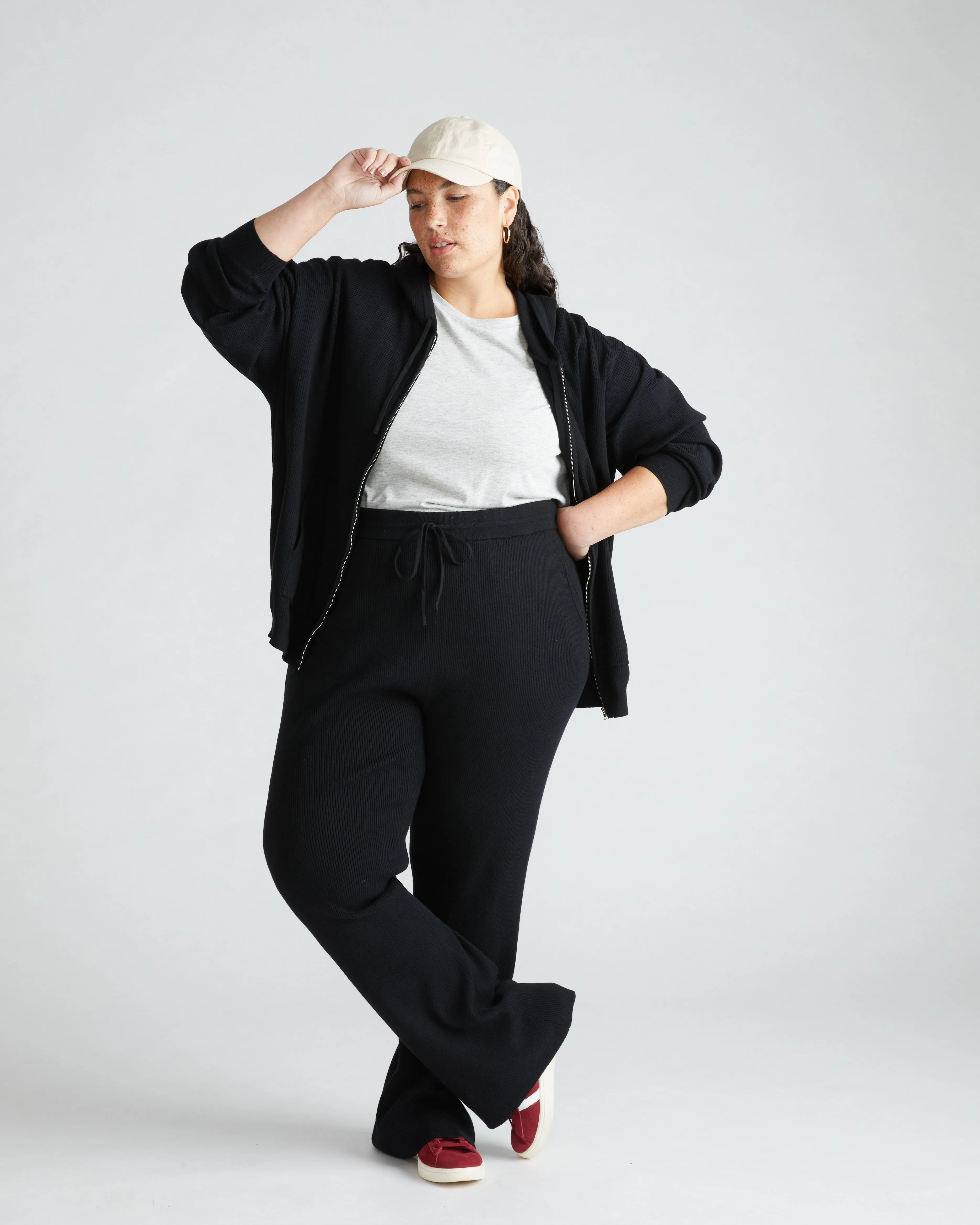 Knitted Mila Lounge Pants - Black sold by Universal Standard product image thumbnail 3