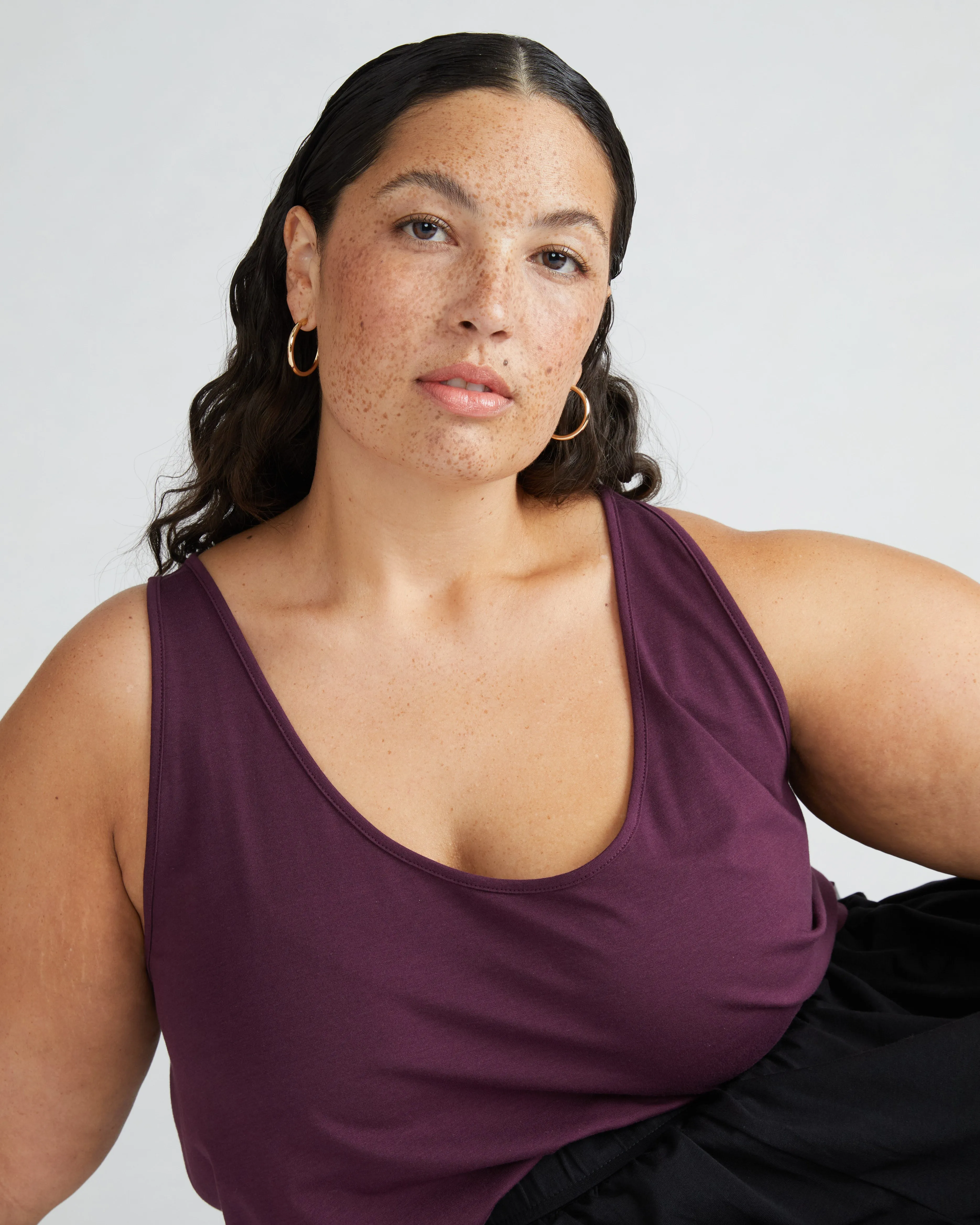 Trisha Lounge Tank - Acai sold by Universal Standard product image thumbnail 2