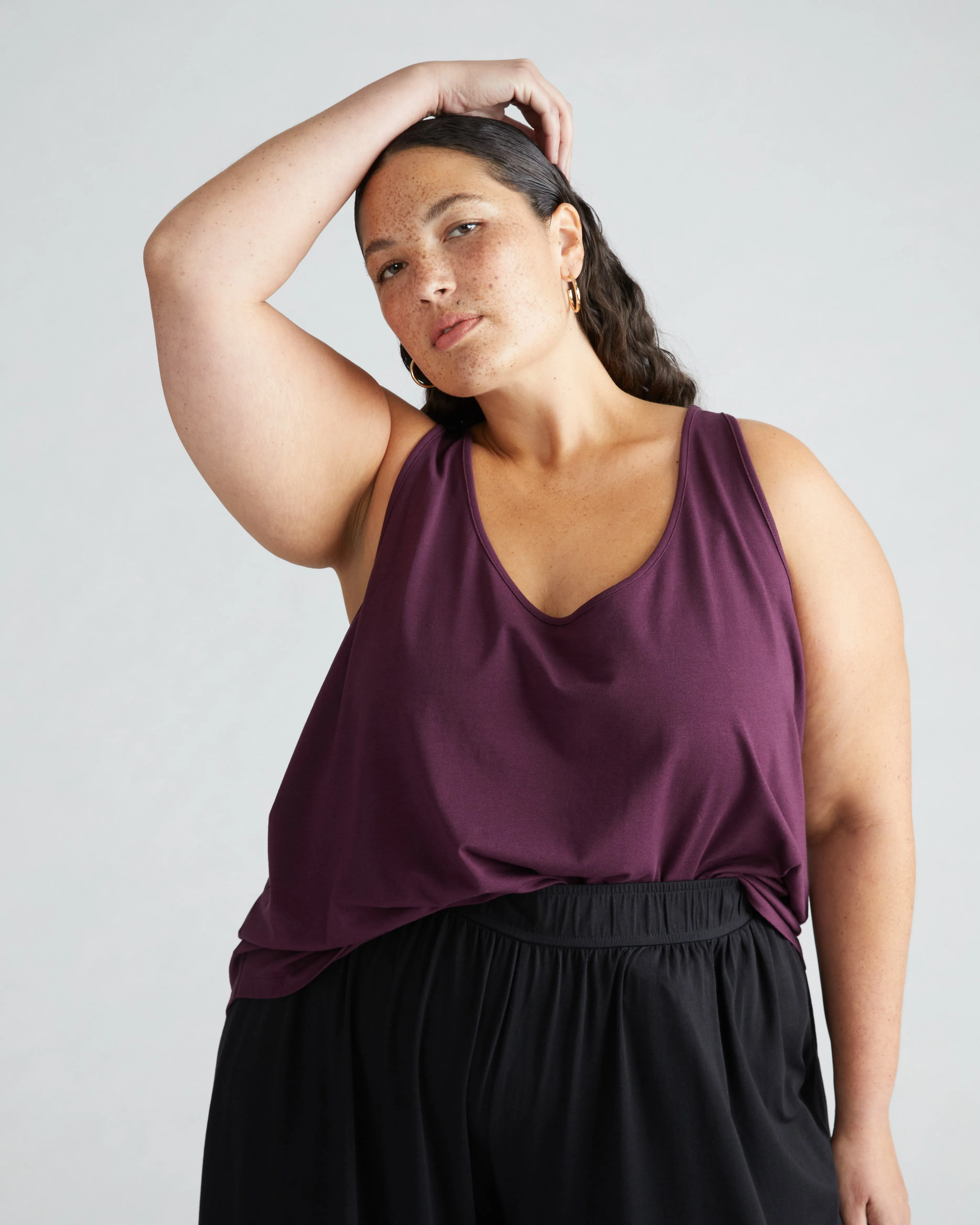 Trisha Lounge Tank - Acai sold by Universal Standard product image thumbnail 3