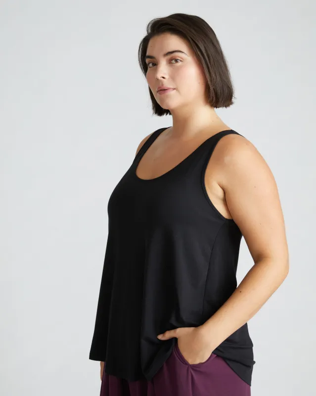 Trisha Lounge Tank - Black sold by Universal Standard