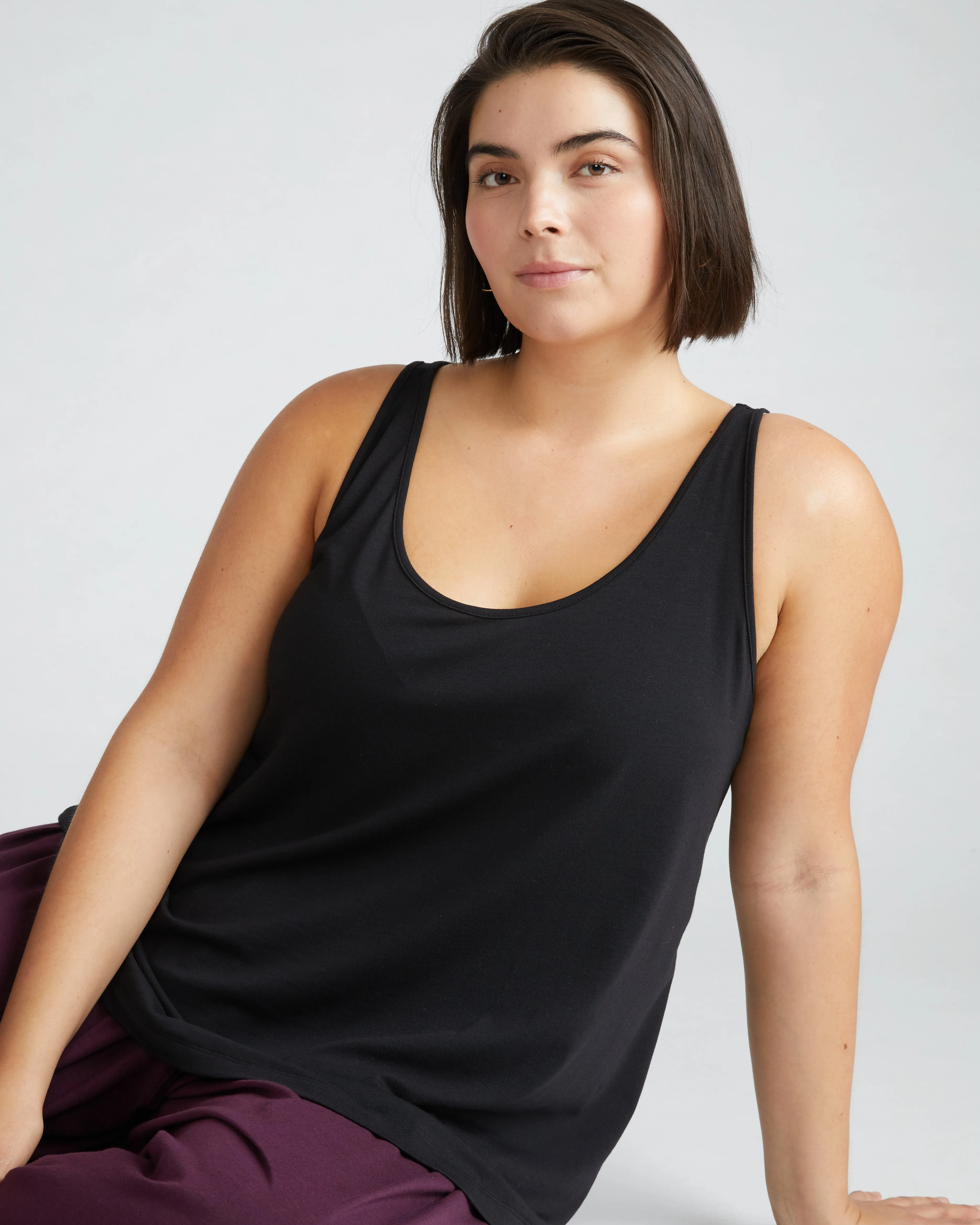 Trisha Lounge Tank - Black sold by Universal Standard product image thumbnail 3