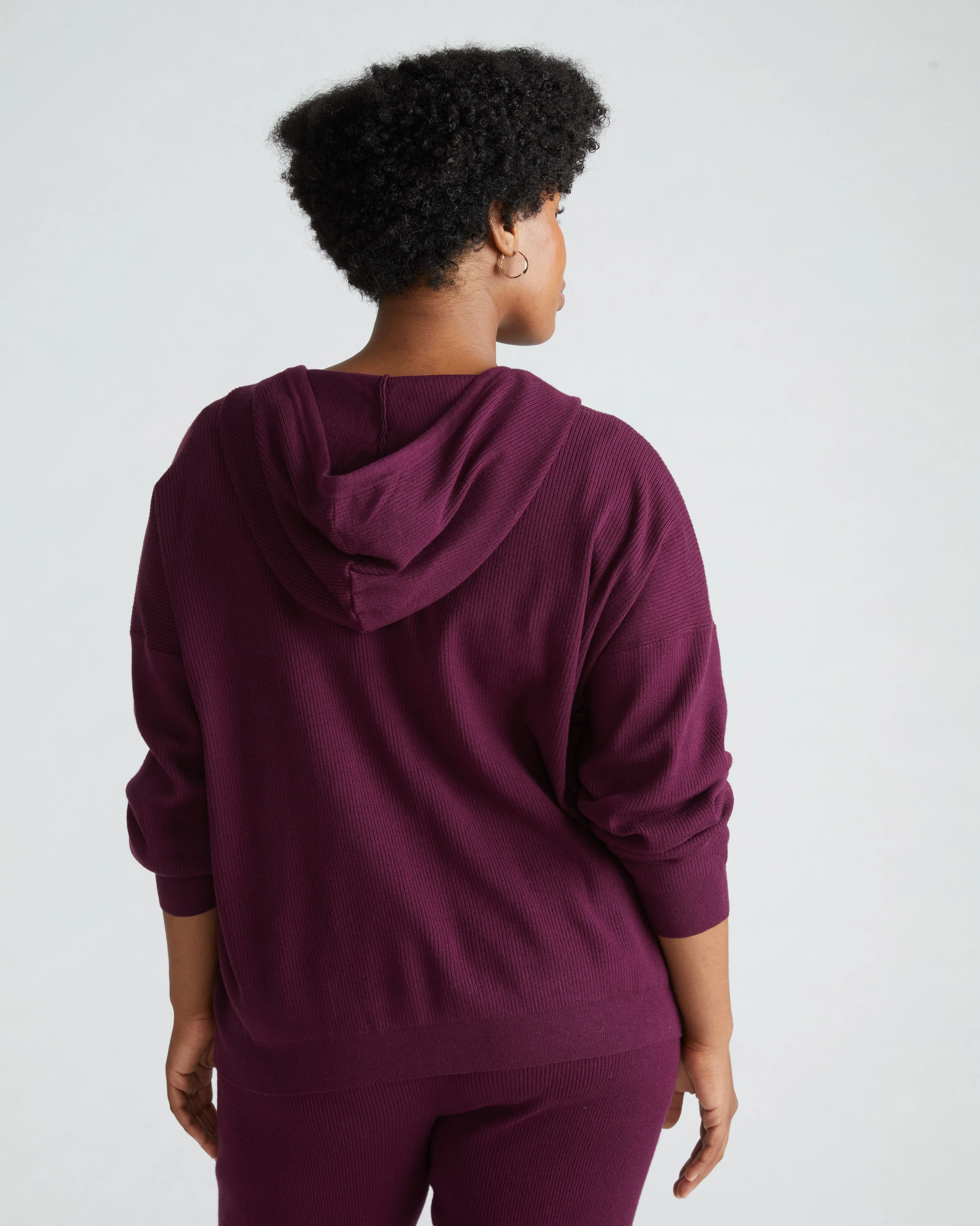 Knitted Mila Zip Hoodie - Acai sold by Universal Standard product image thumbnail 5