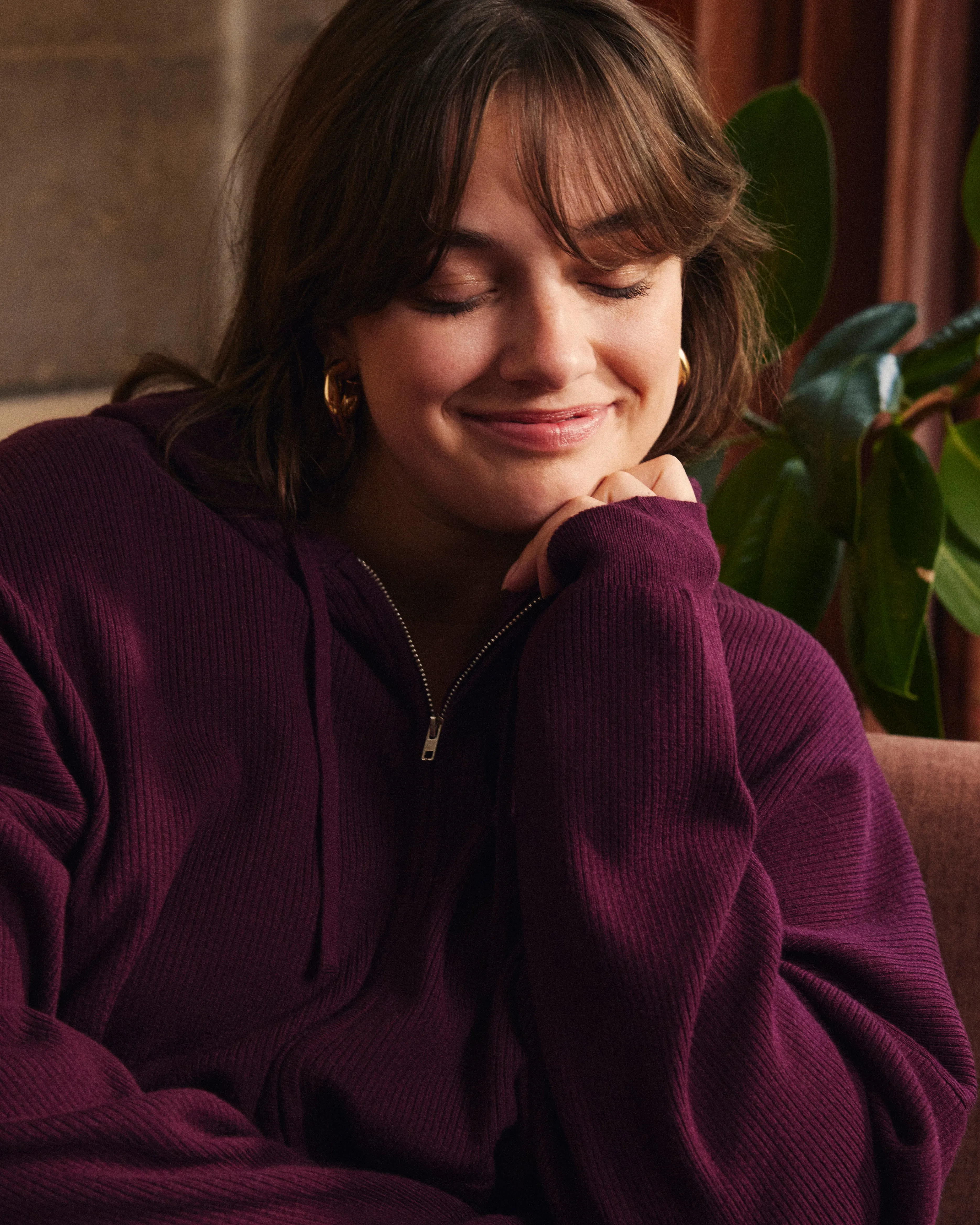 Knitted Mila Zip Hoodie - Acai sold by Universal Standard product image thumbnail 2