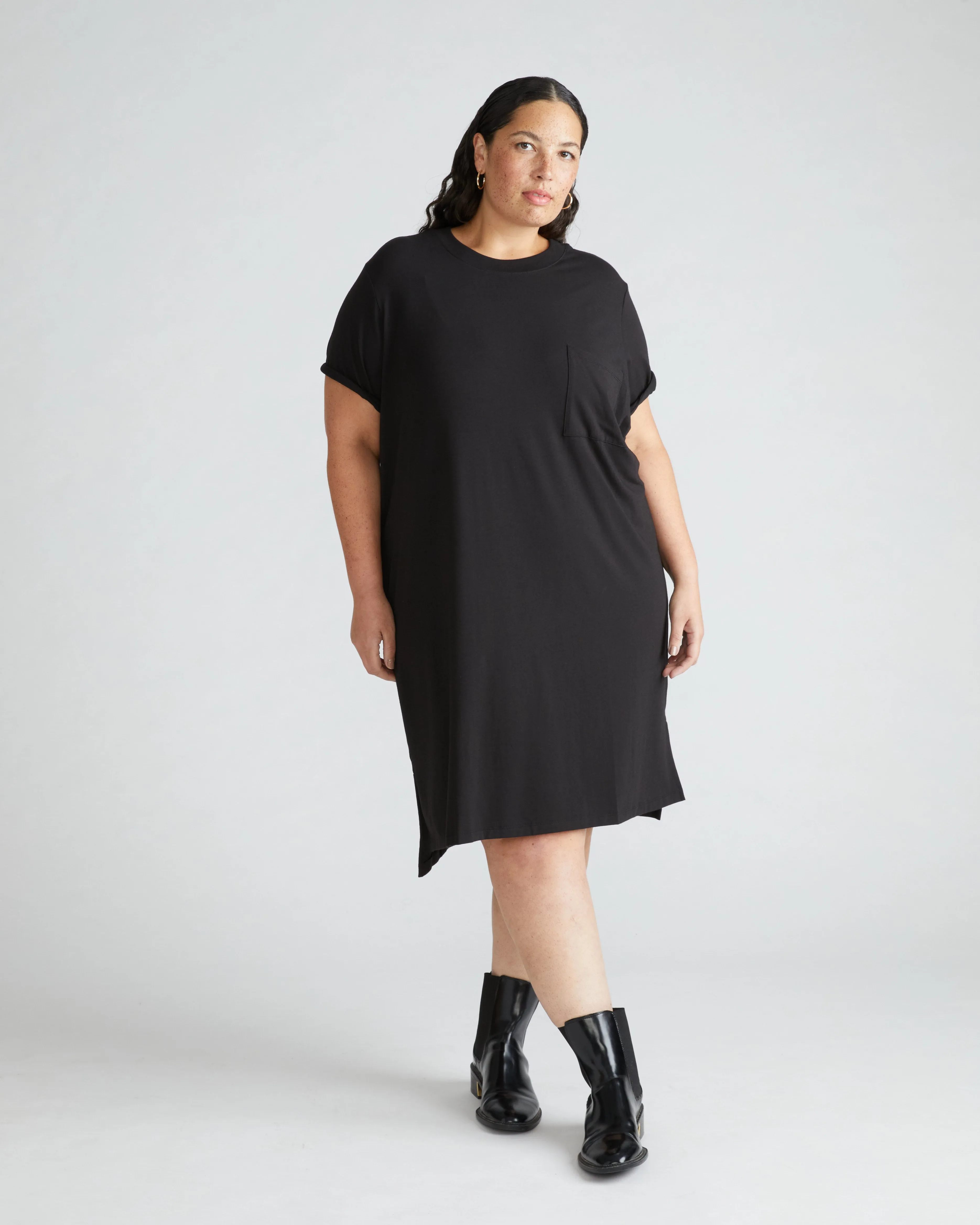 Garcon Tee Dress - Black sold by Universal Standard