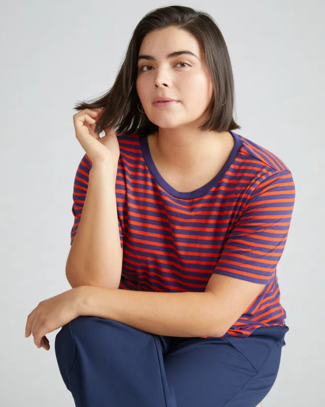 Tee Rex - Cosmic Purple/Sunset Stripe sold by Universal Standard