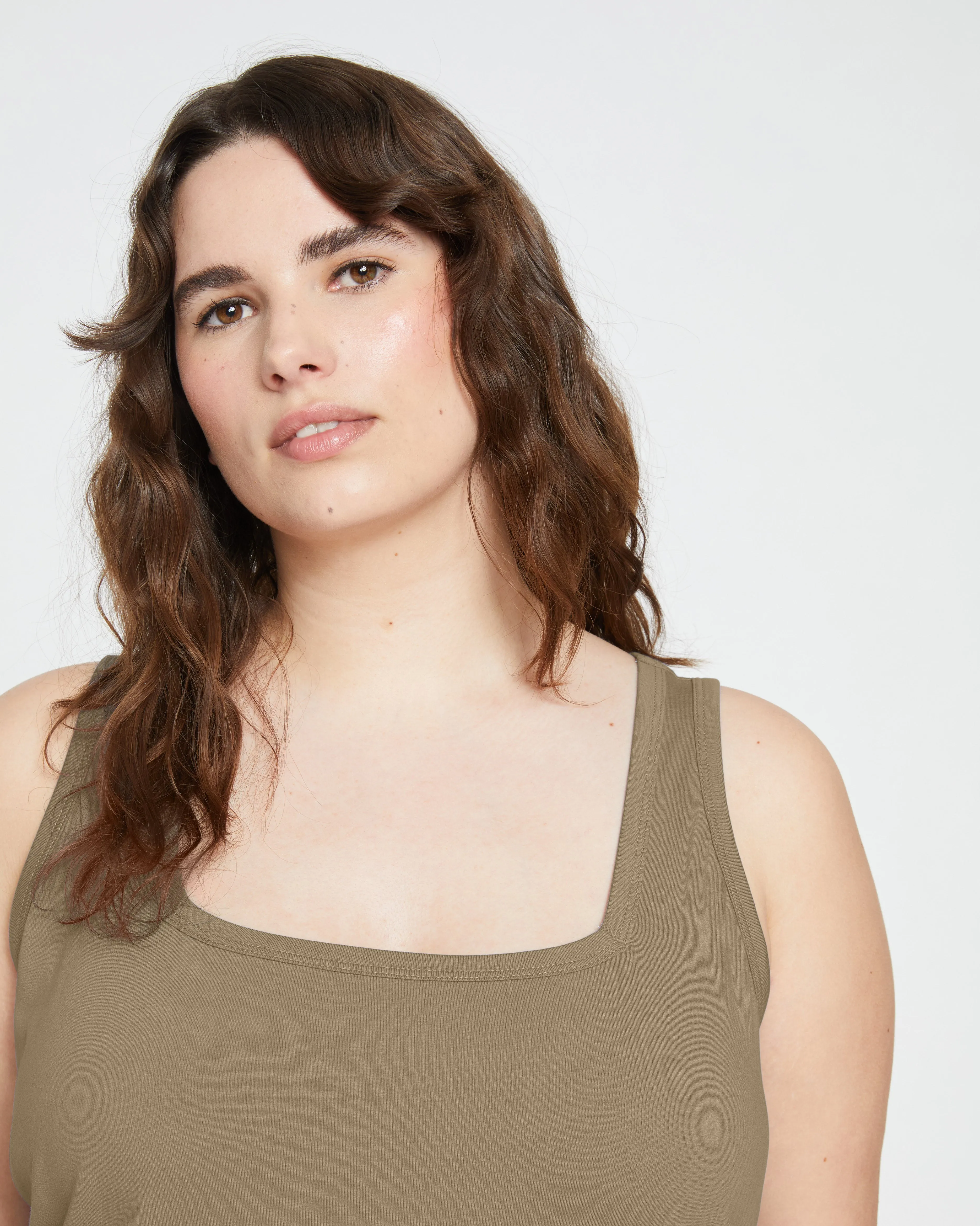 Square Neck Tank Top - Crocodile sold by Universal Standard