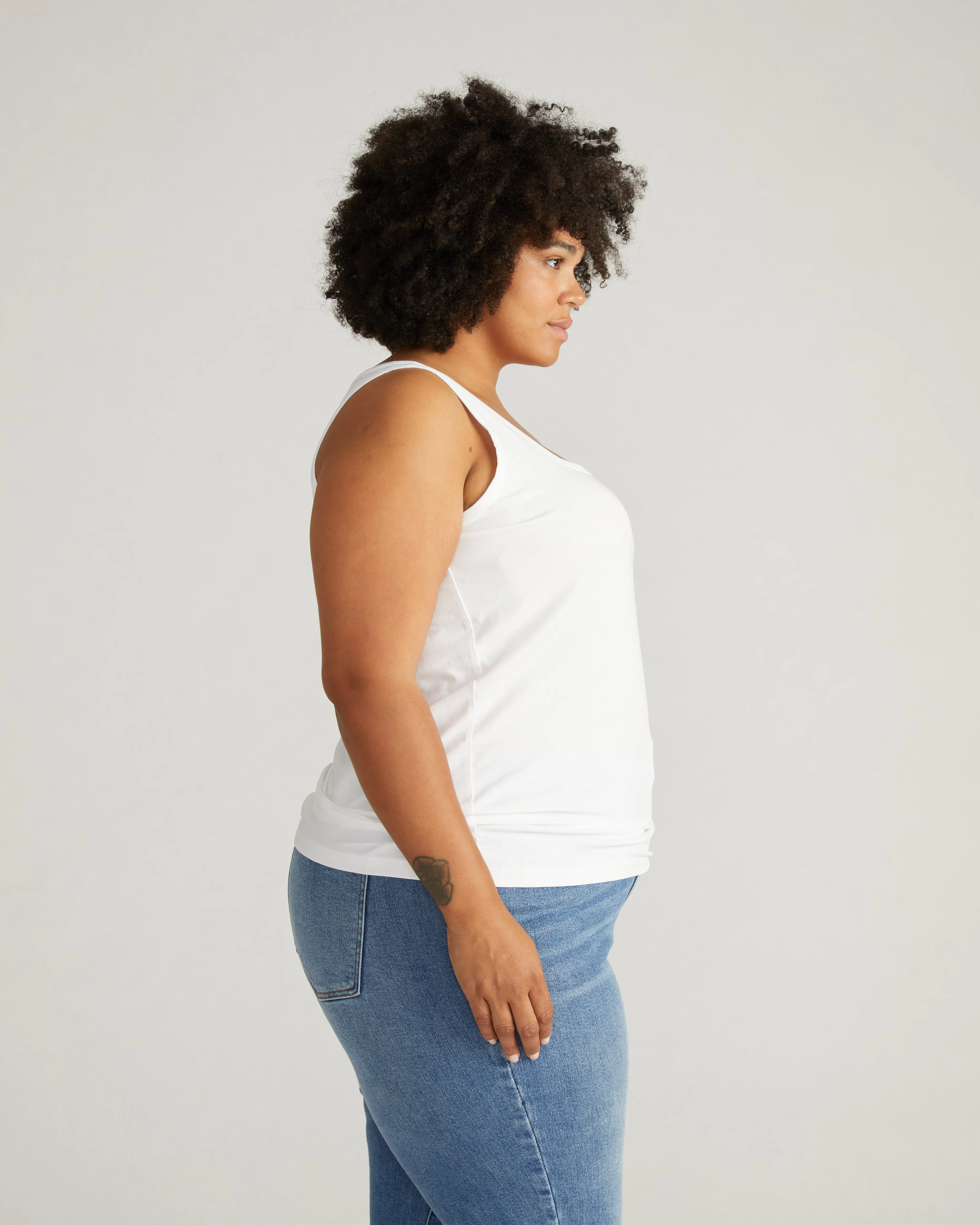 Square Neck Tank Top - White sold by Universal Standard product image thumbnail 2