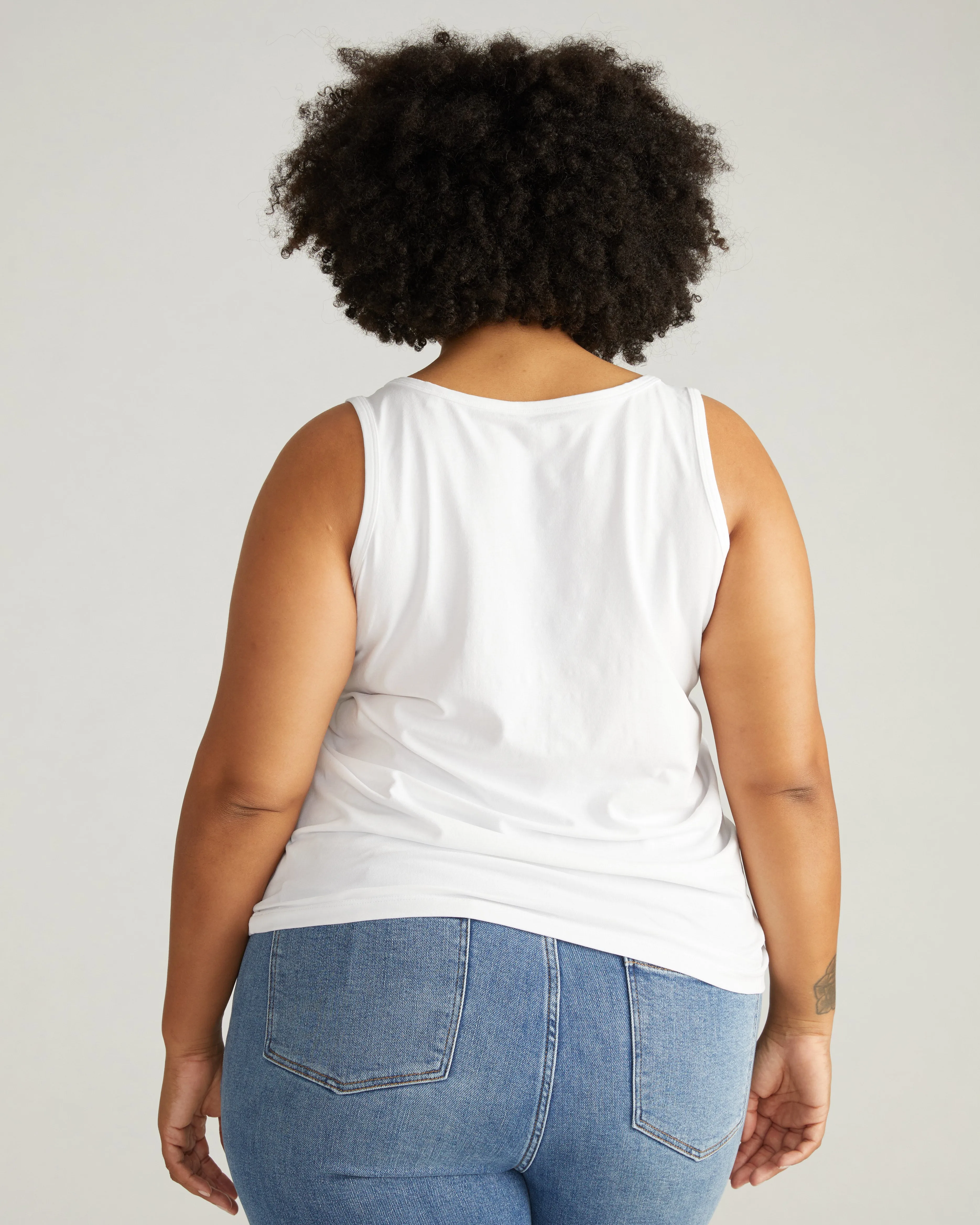 Square Neck Tank Top - White sold by Universal Standard product image thumbnail 3