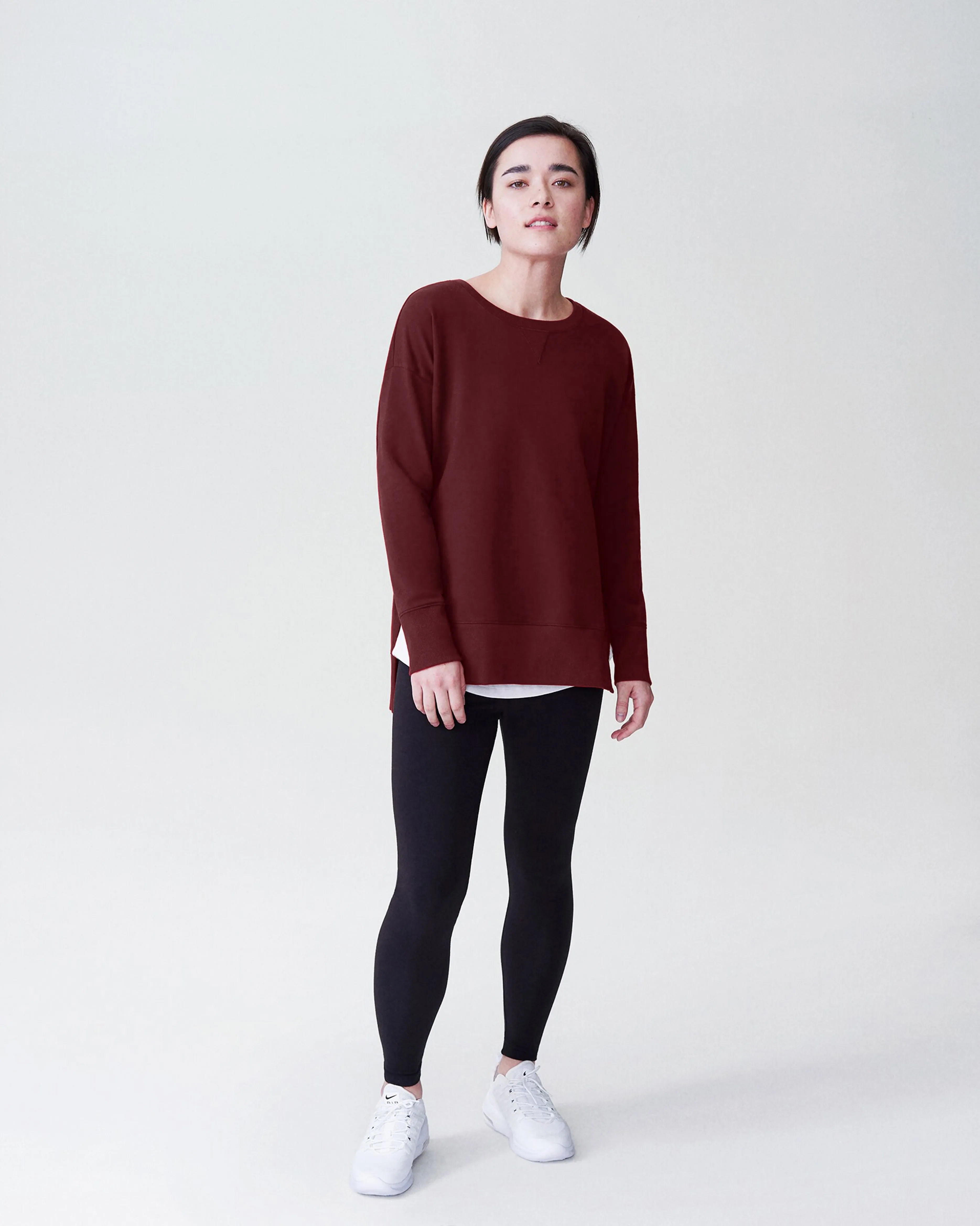 Fiona Side Slit Sweatshirt - Black Cherry sold by Universal Standard product image thumbnail 2
