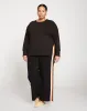 Fiona Side Slit Sweatshirt - Black sold by Universal Standard