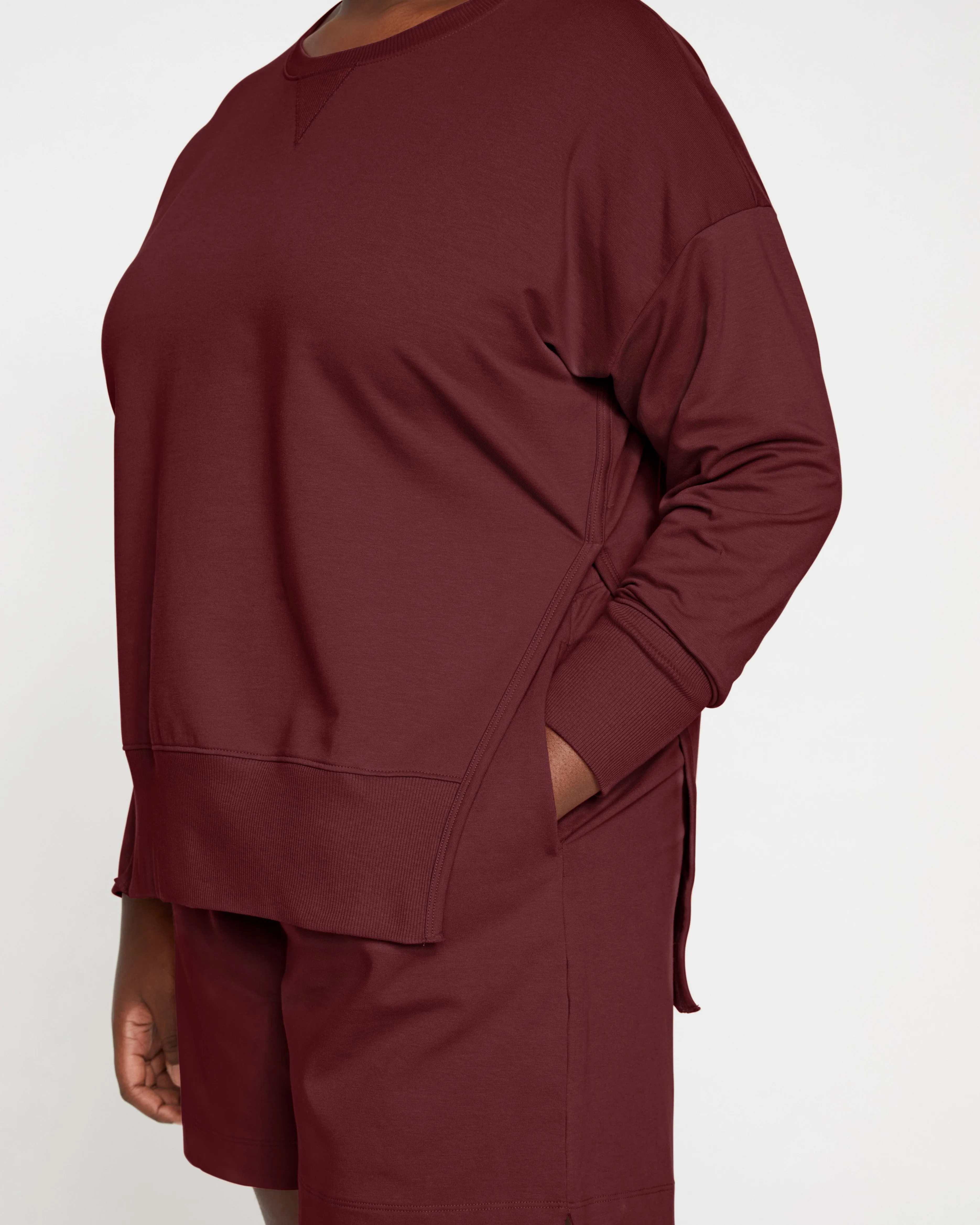 Hayes Sweatshorts - Black Cherry sold by Universal Standard product image thumbnail 2