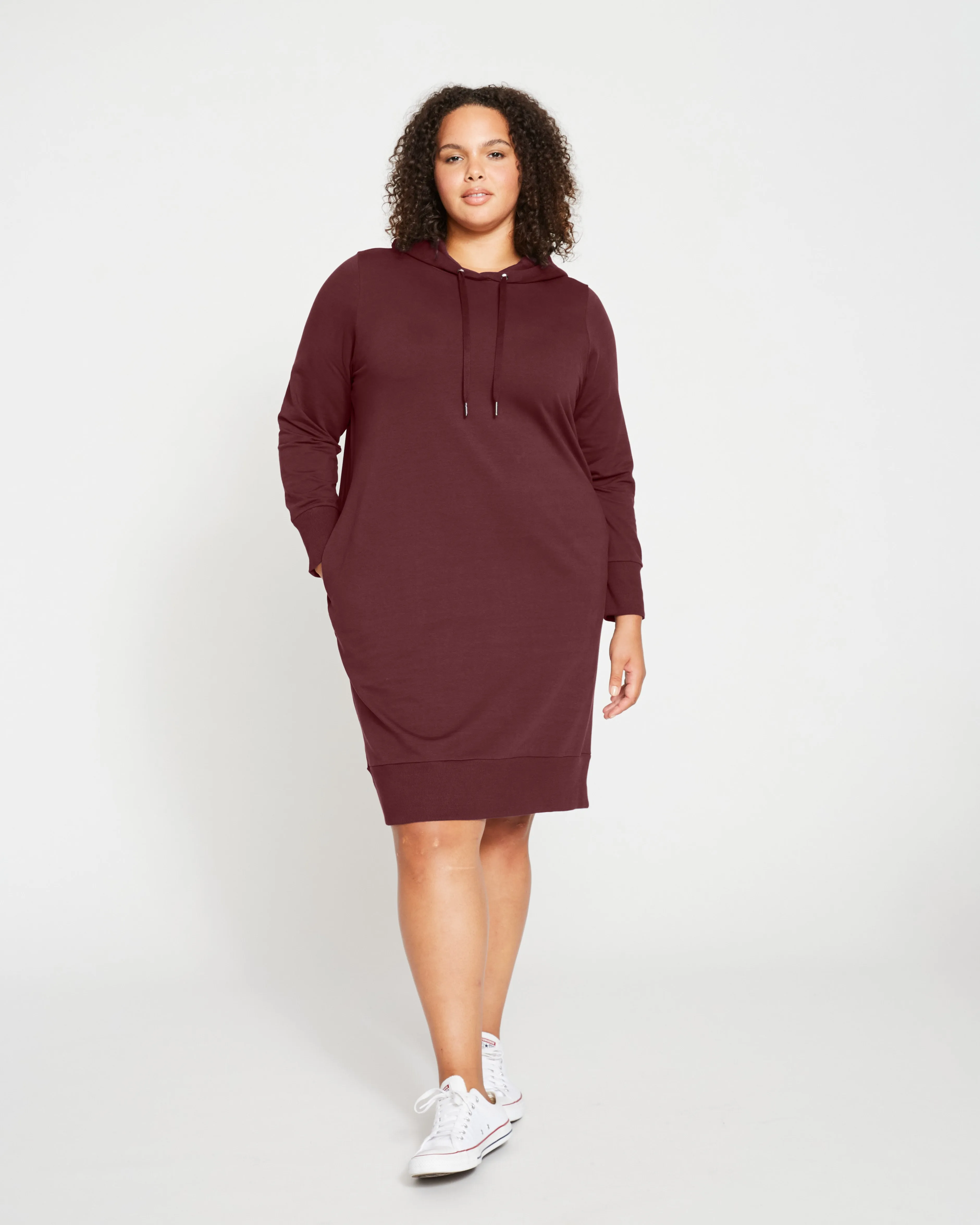 Bree Hooded Sweatshirt Dress - Black Cherry sold by Universal Standard product image thumbnail 2