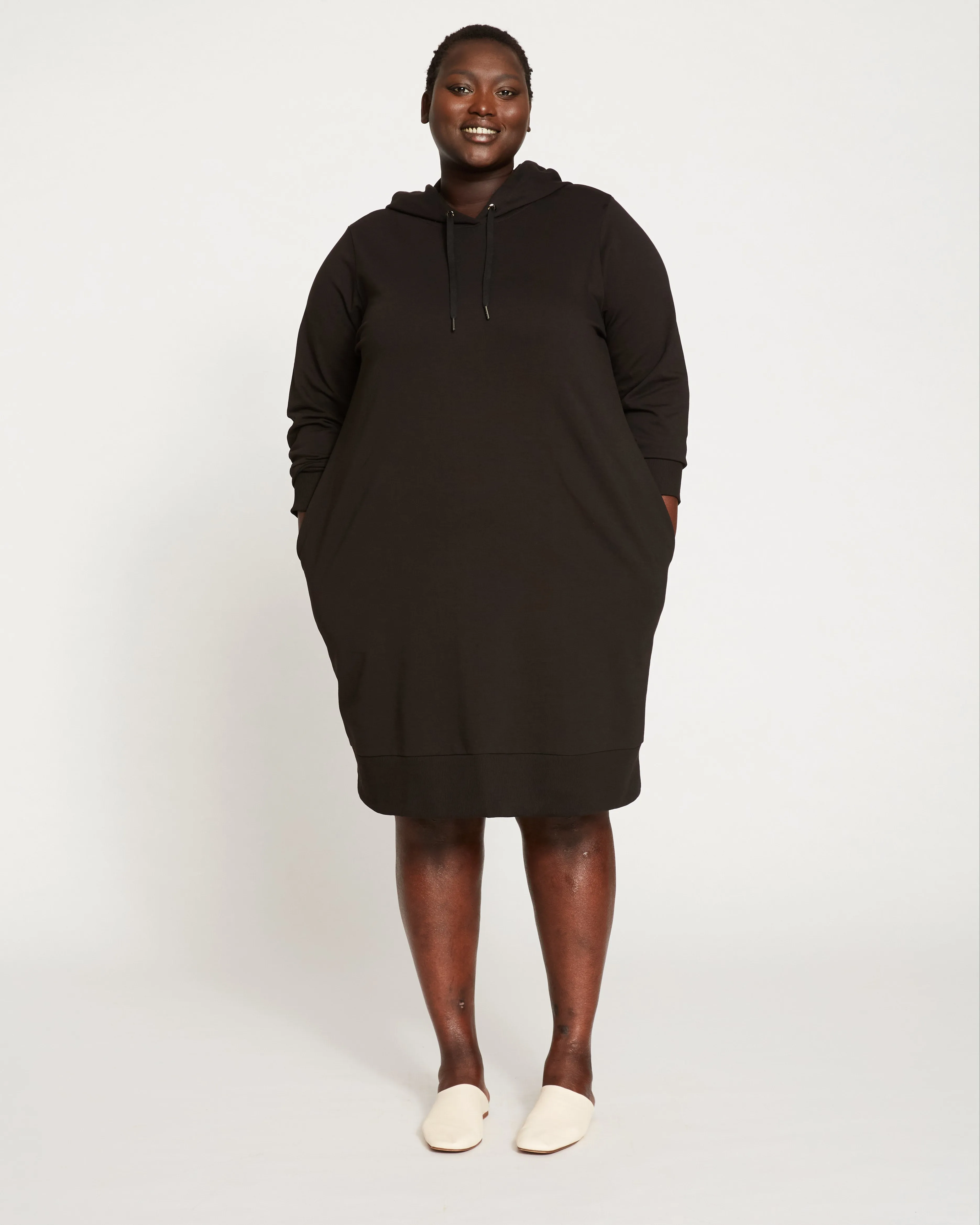 Bree Hooded Sweatshirt Dress - Black sold by Universal Standard product image thumbnail 2