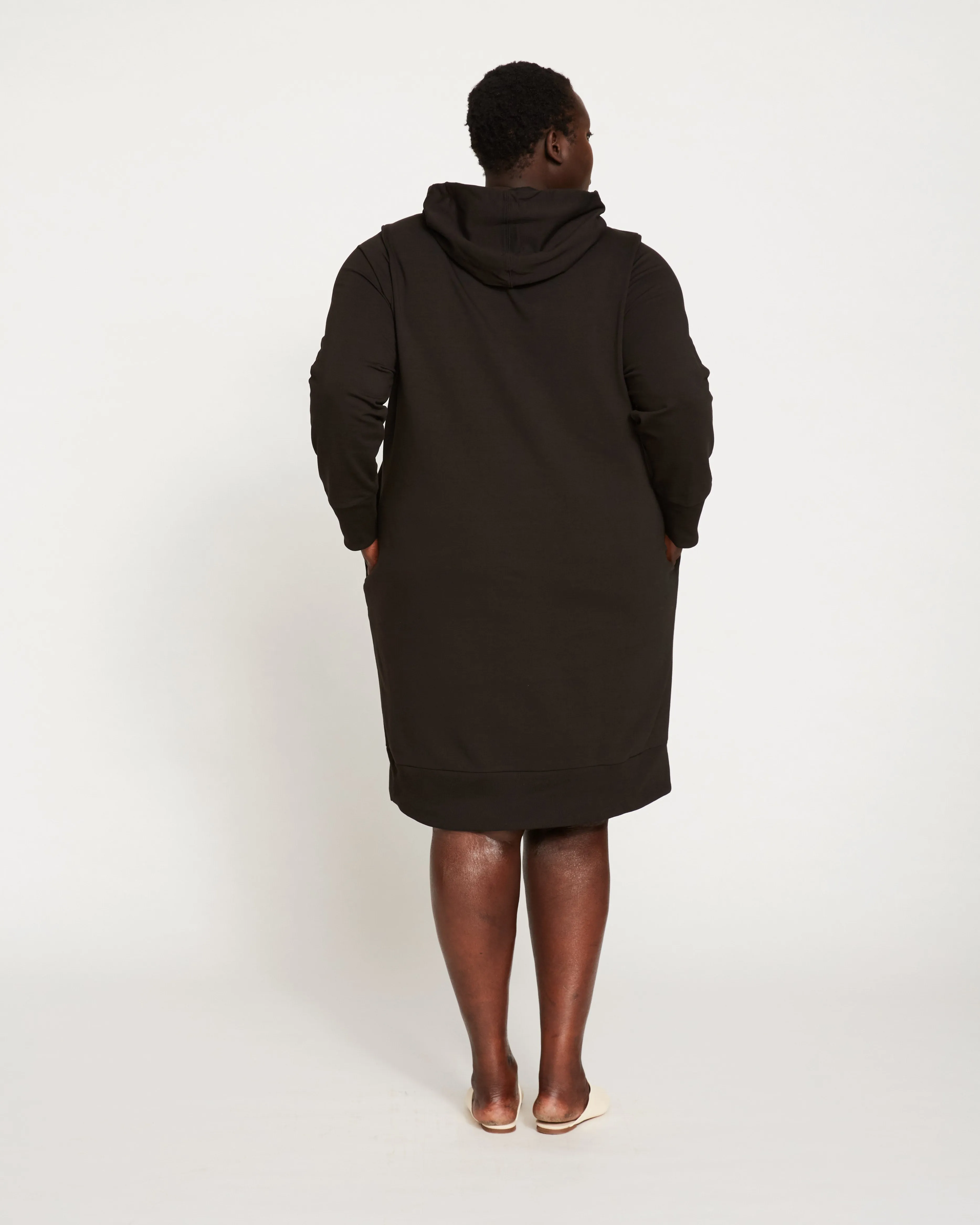Bree Hooded Sweatshirt Dress - Black sold by Universal Standard product image thumbnail 5