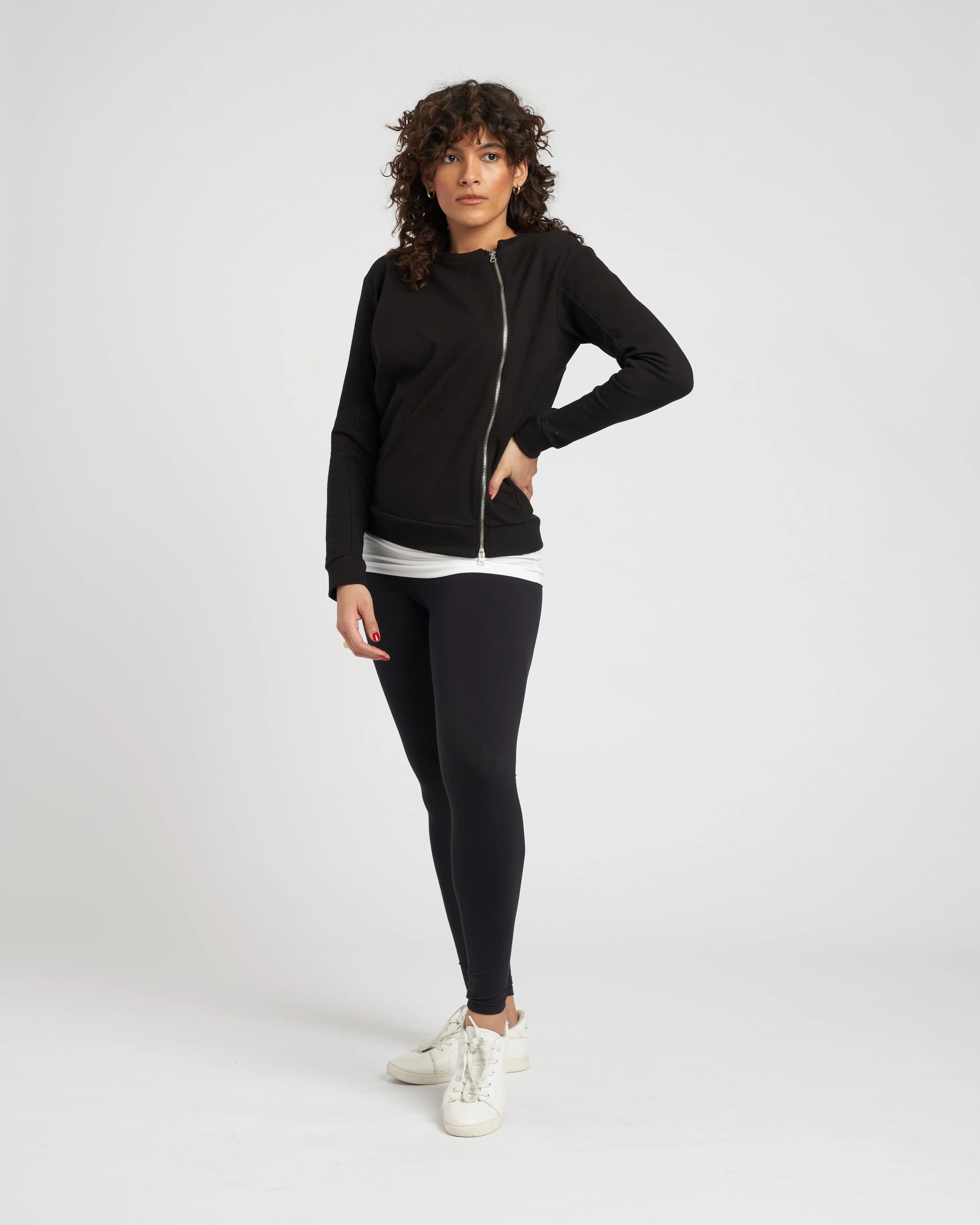 Meridien Zip Sweatshirt - Black sold by Universal Standard product image thumbnail 2