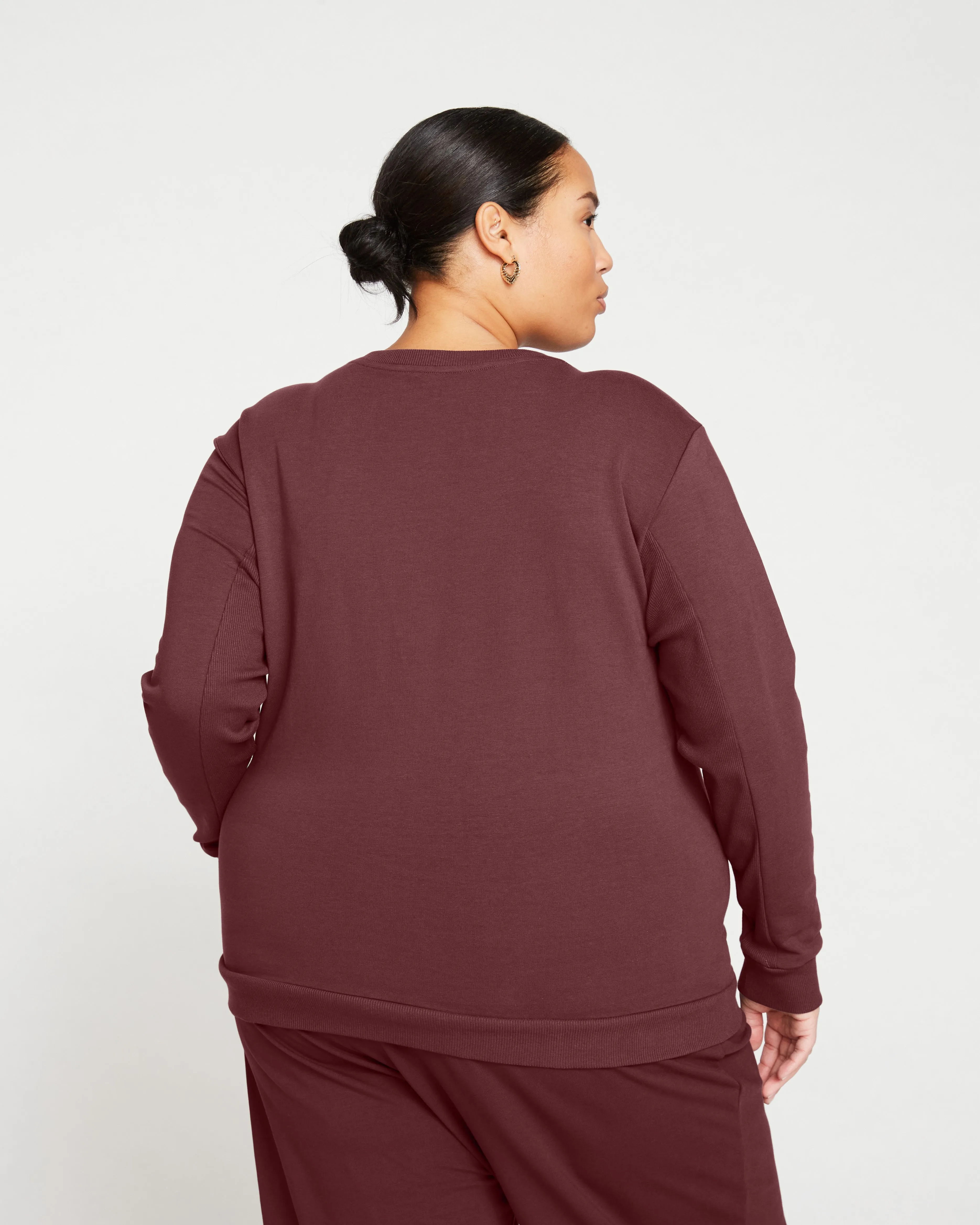 Meridien Zip Sweatshirt - Black Cherry sold by Universal Standard product image thumbnail 2