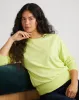 Savvy Fine Knit Crew Sweater - Prickly Pear sold by Universal Standard