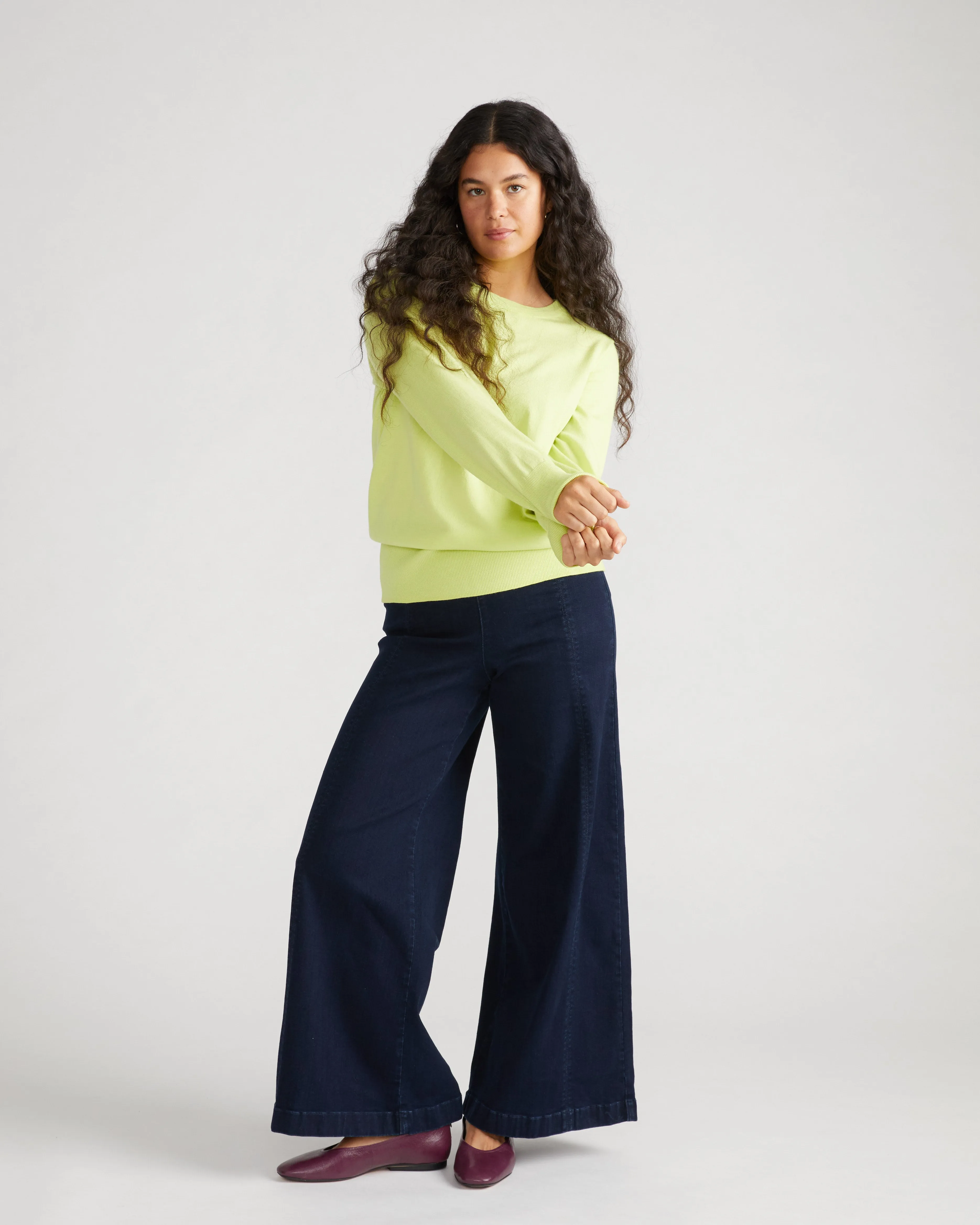 Savvy Fine Knit Crew Sweater - Prickly Pear sold by Universal Standard product image thumbnail 2