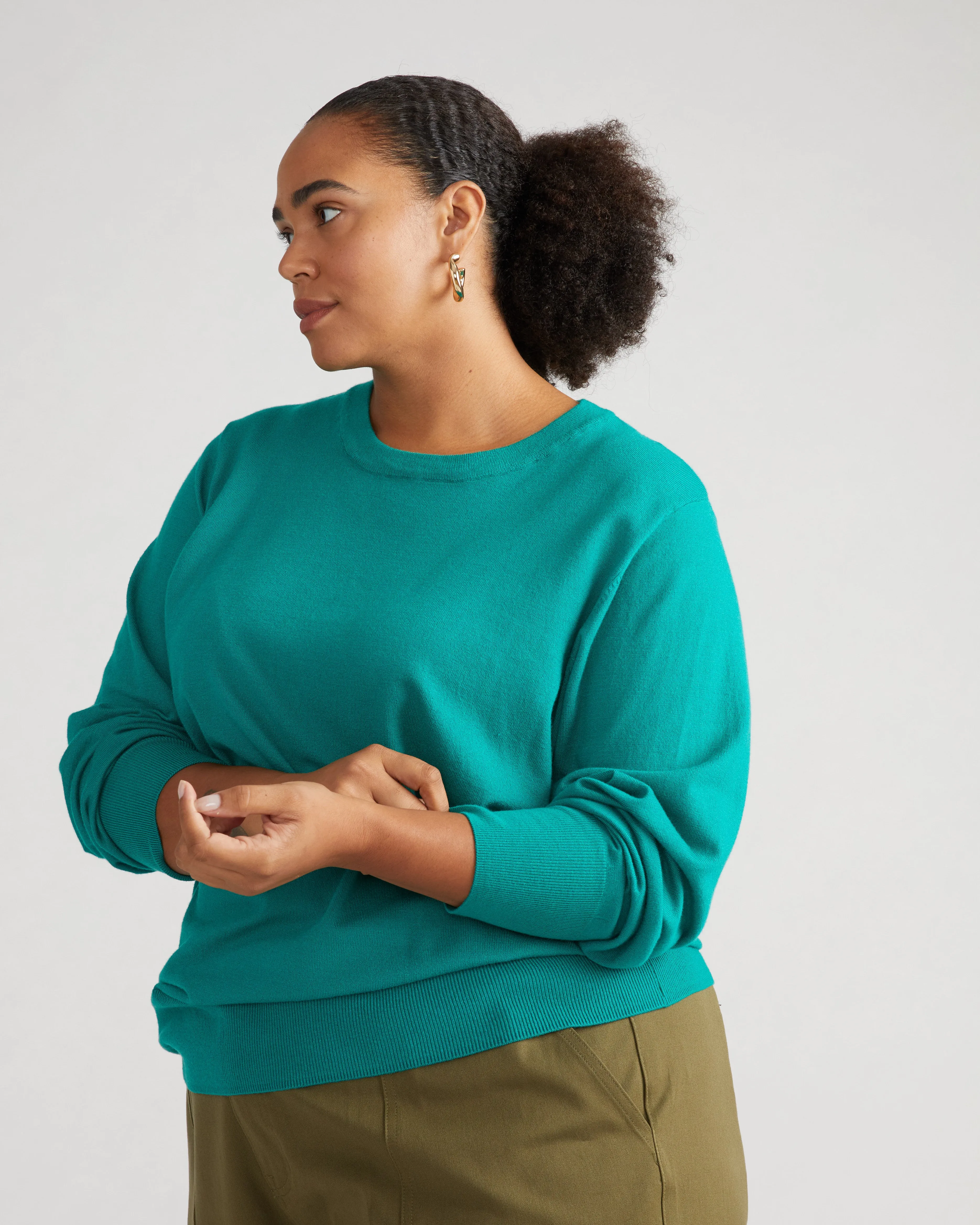 Savvy Fine Knit Crew Sweater - Poseidon sold by Universal Standard product image thumbnail 2