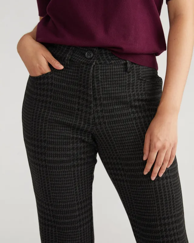 Cigarette Ponte Pants - Storm Houndstooth sold by Universal Standard