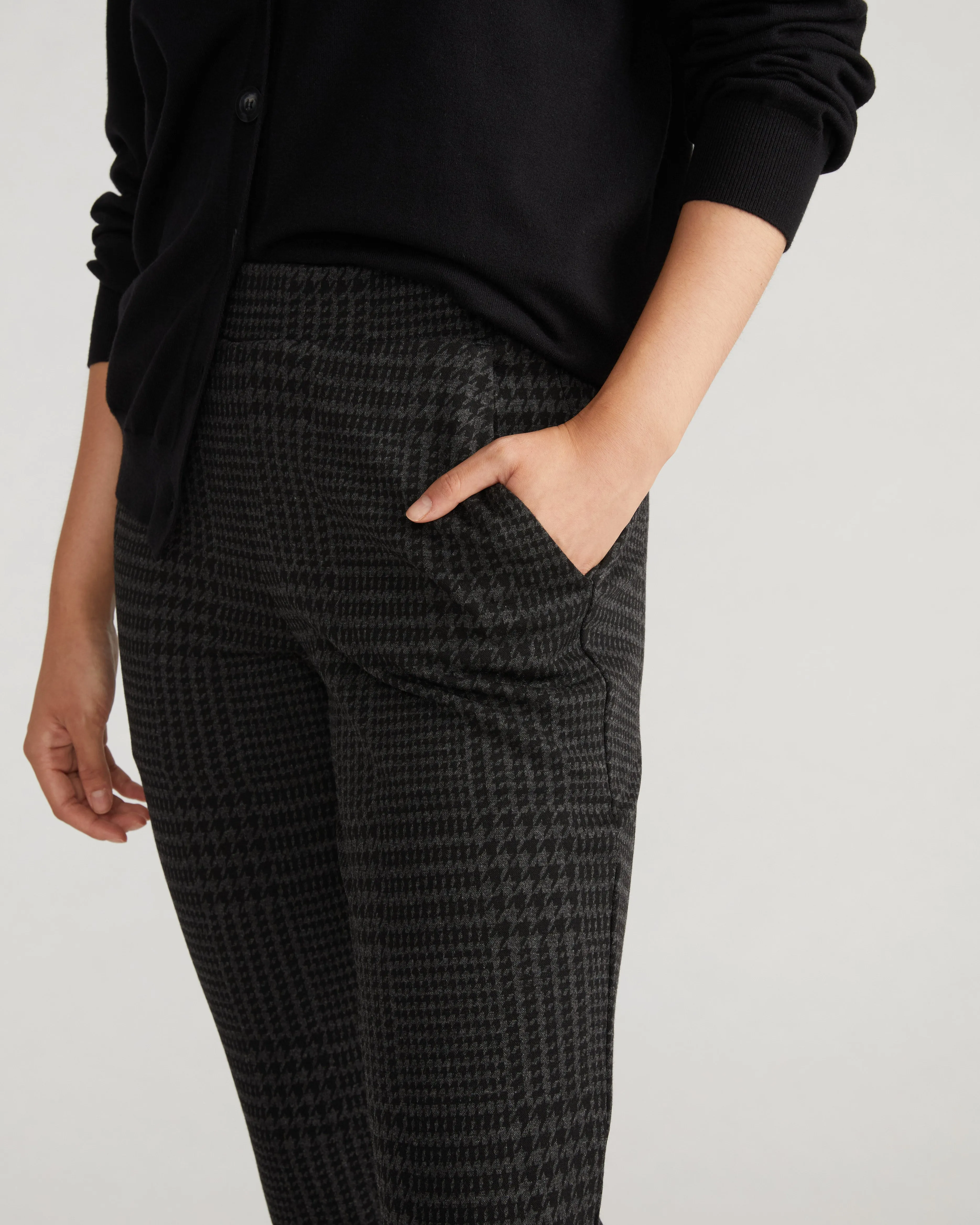 Minimalist Moro Pocket Signature Ponte Pants - Storm Houndstooth sold by Universal Standard product image thumbnail 3