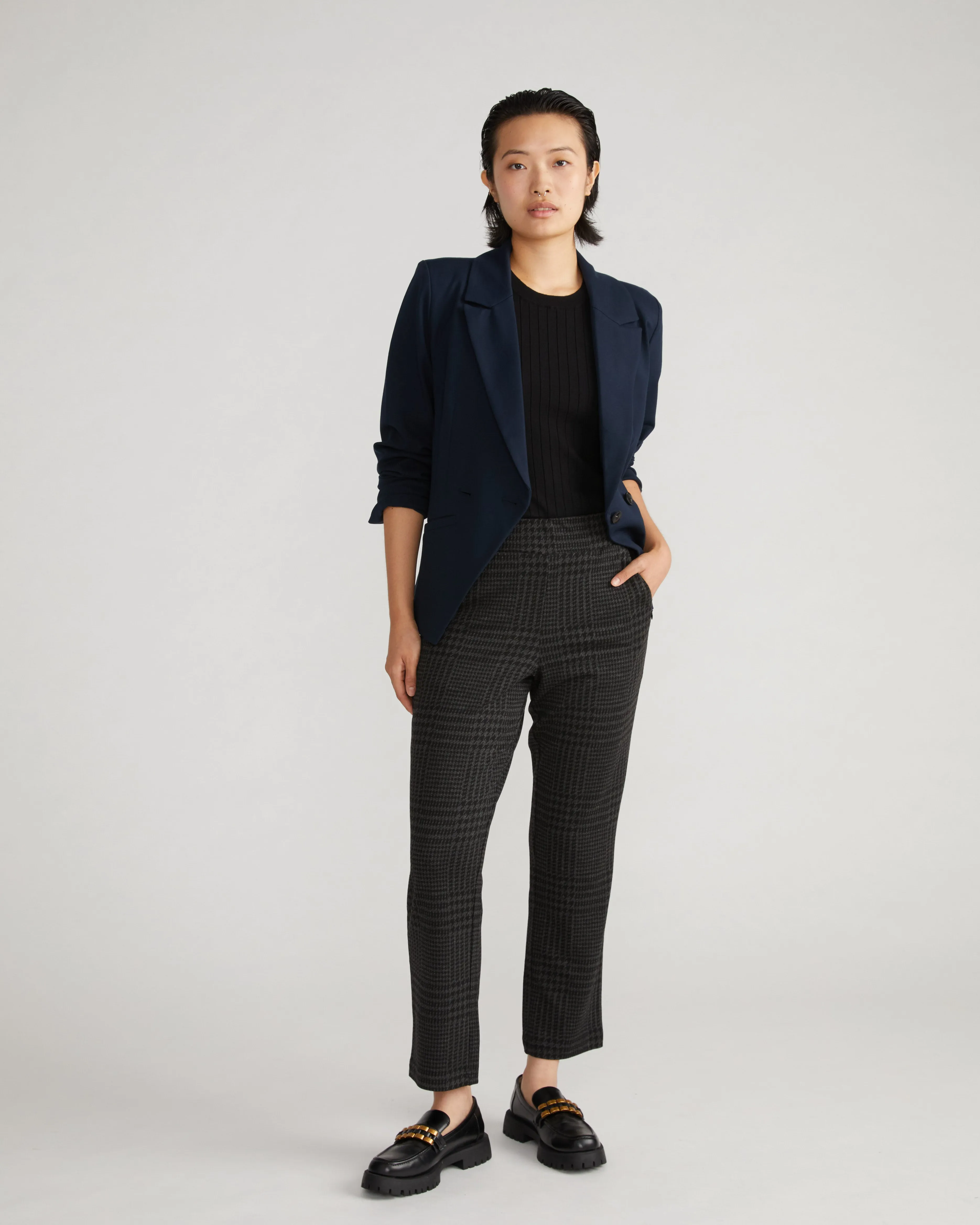 Smart Signature Ponte Pants - Storm Houndstooth sold by Universal Standard product image thumbnail 3
