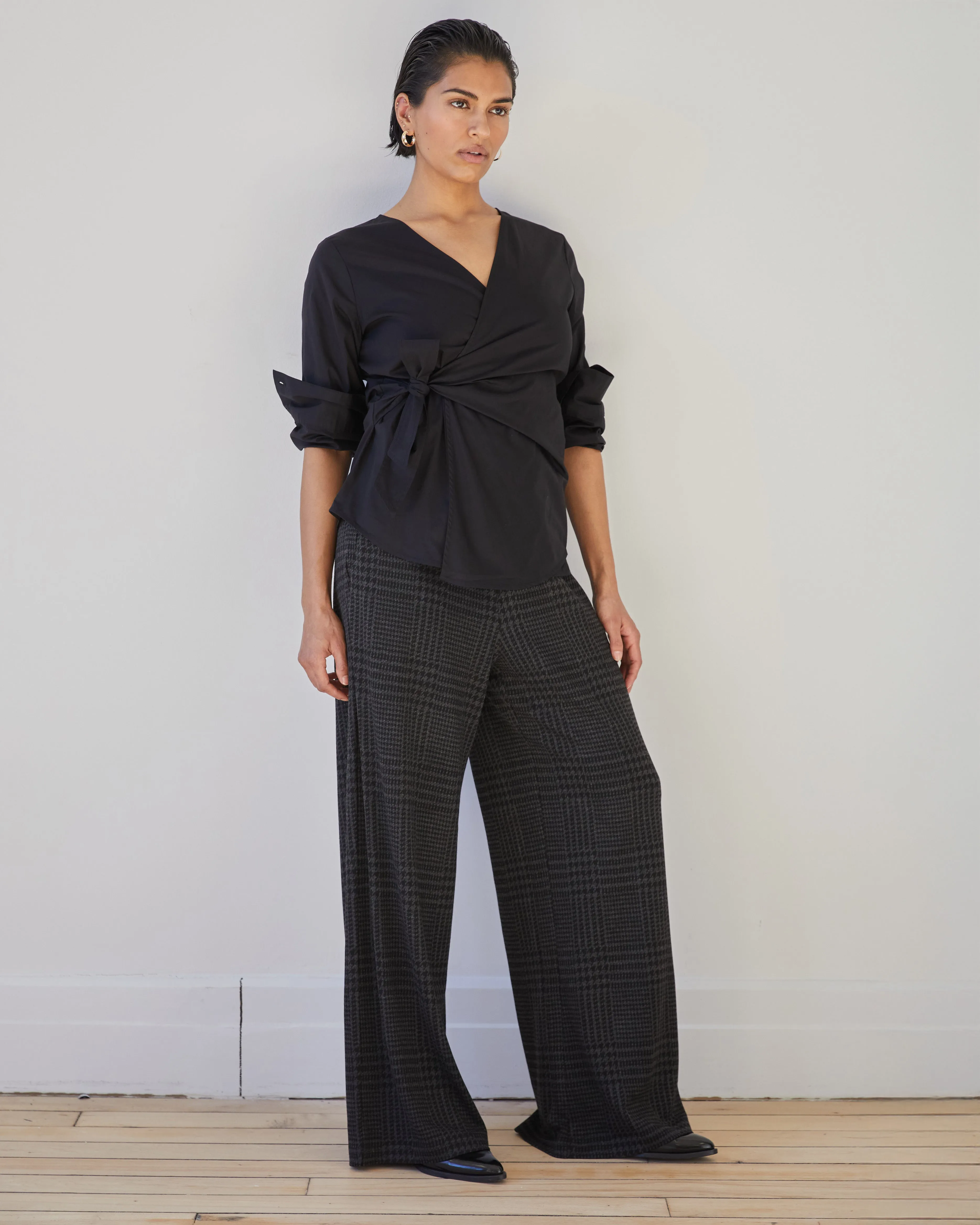 Stephanie Wide Leg Ponte Pants - Storm Houndstooth sold by Universal Standard product image thumbnail 2