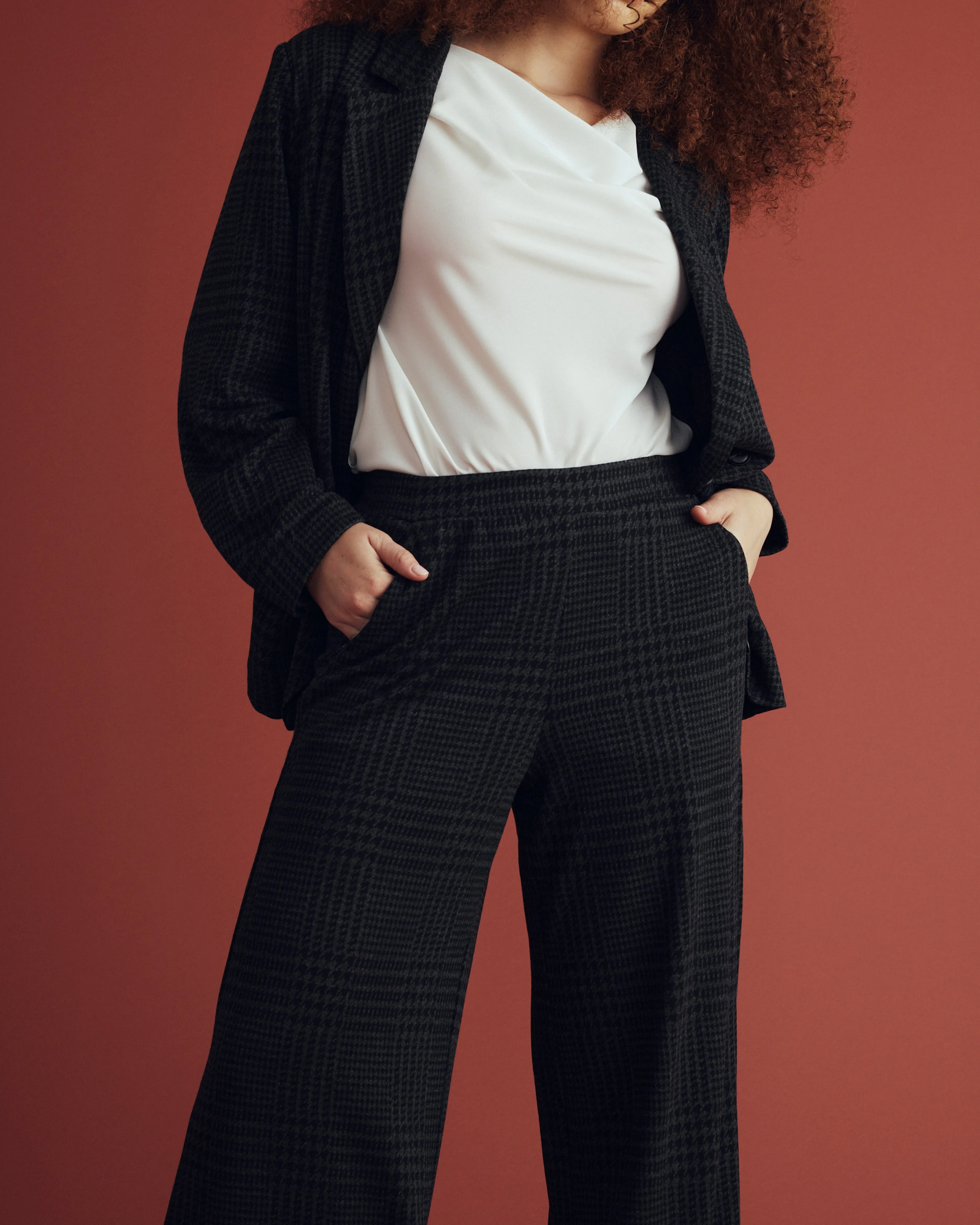 Stephanie Wide Leg Ponte Pants - Storm Houndstooth sold by Universal Standard product image thumbnail 5