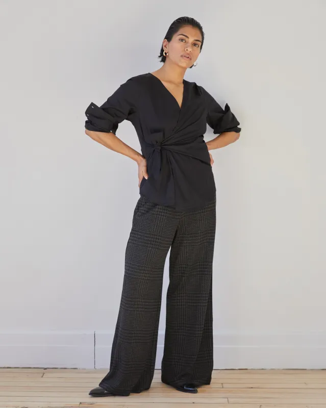 Stephanie Wide Leg Ponte Pants - Storm Houndstooth sold by Universal Standard