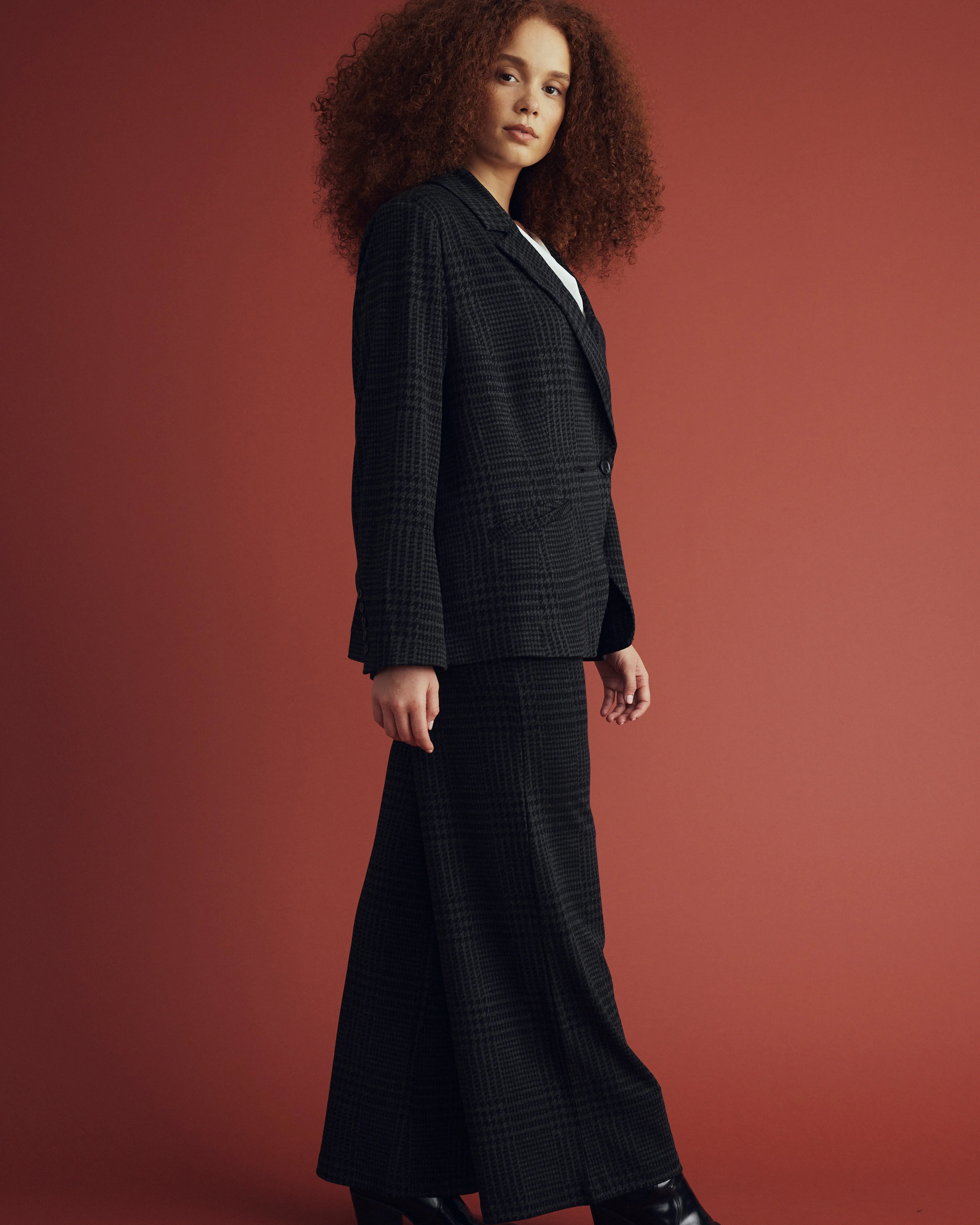 Stephanie Wide Leg Ponte Pants - Storm Houndstooth sold by Universal Standard product image thumbnail 4