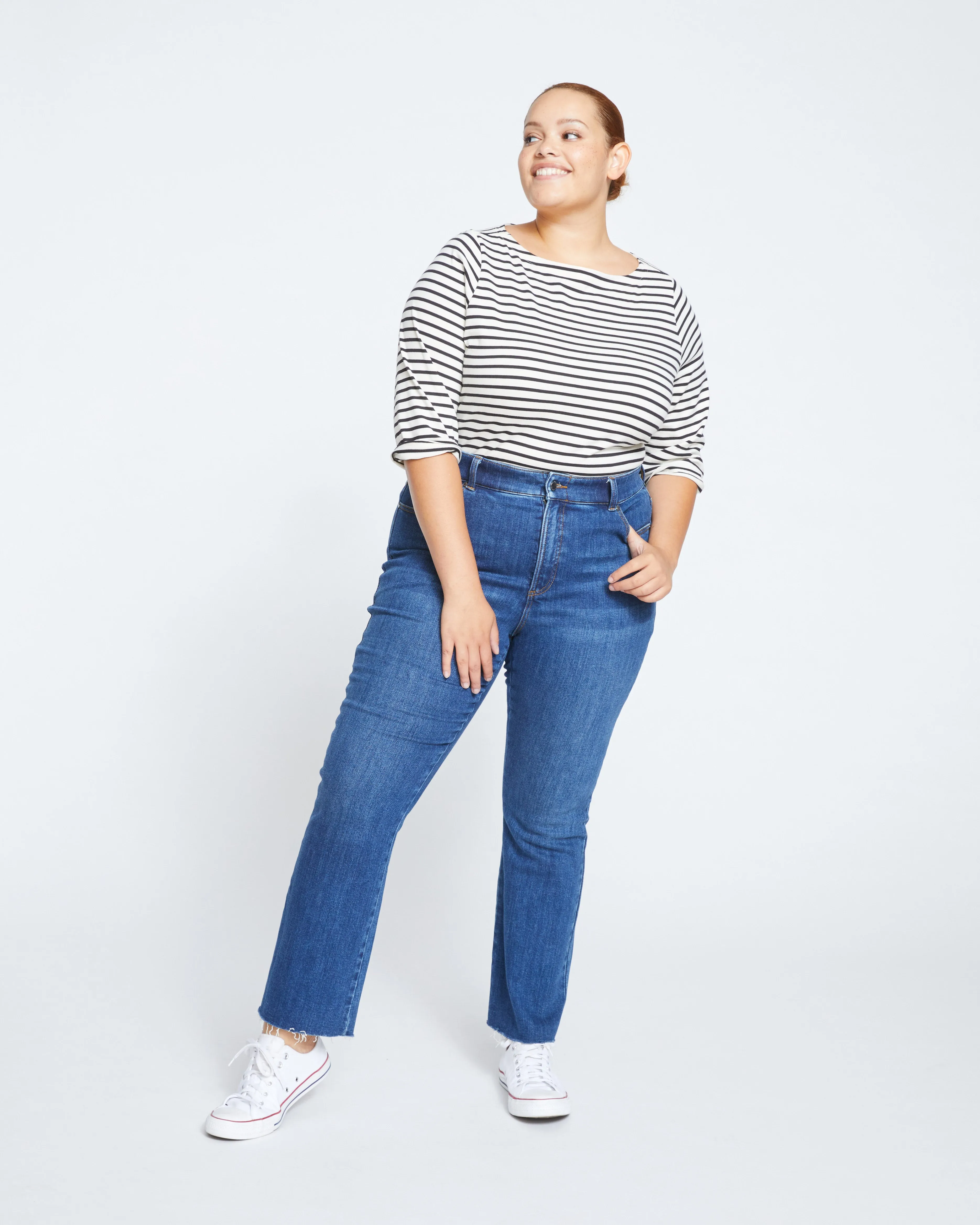 Sinead High Rise Bootcut Jeans - Stonewash Indigo sold by Universal Standard product image thumbnail 2