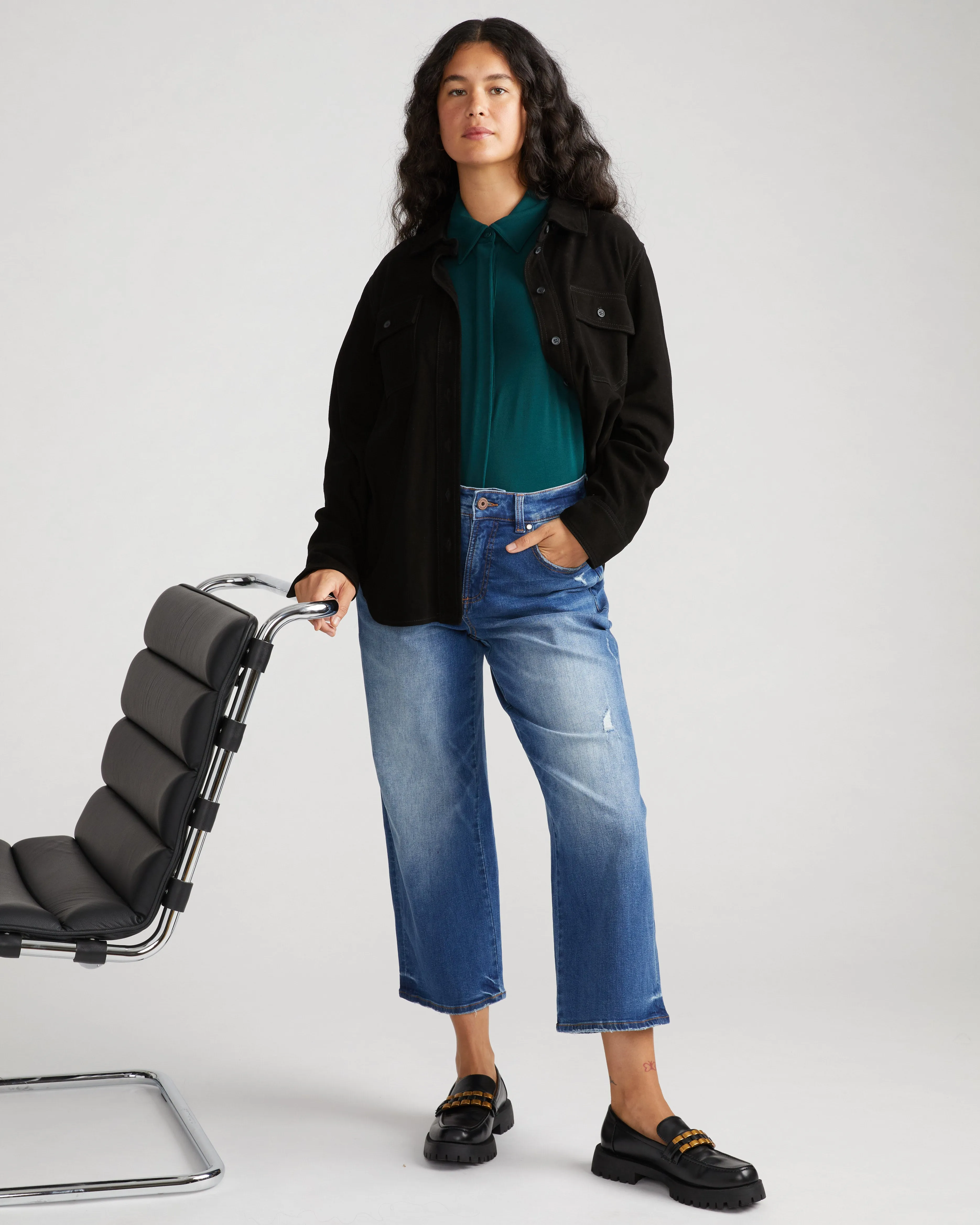 Bae Boyfriend Crop Jeans - Princeton Blue sold by Universal Standard product image thumbnail 3